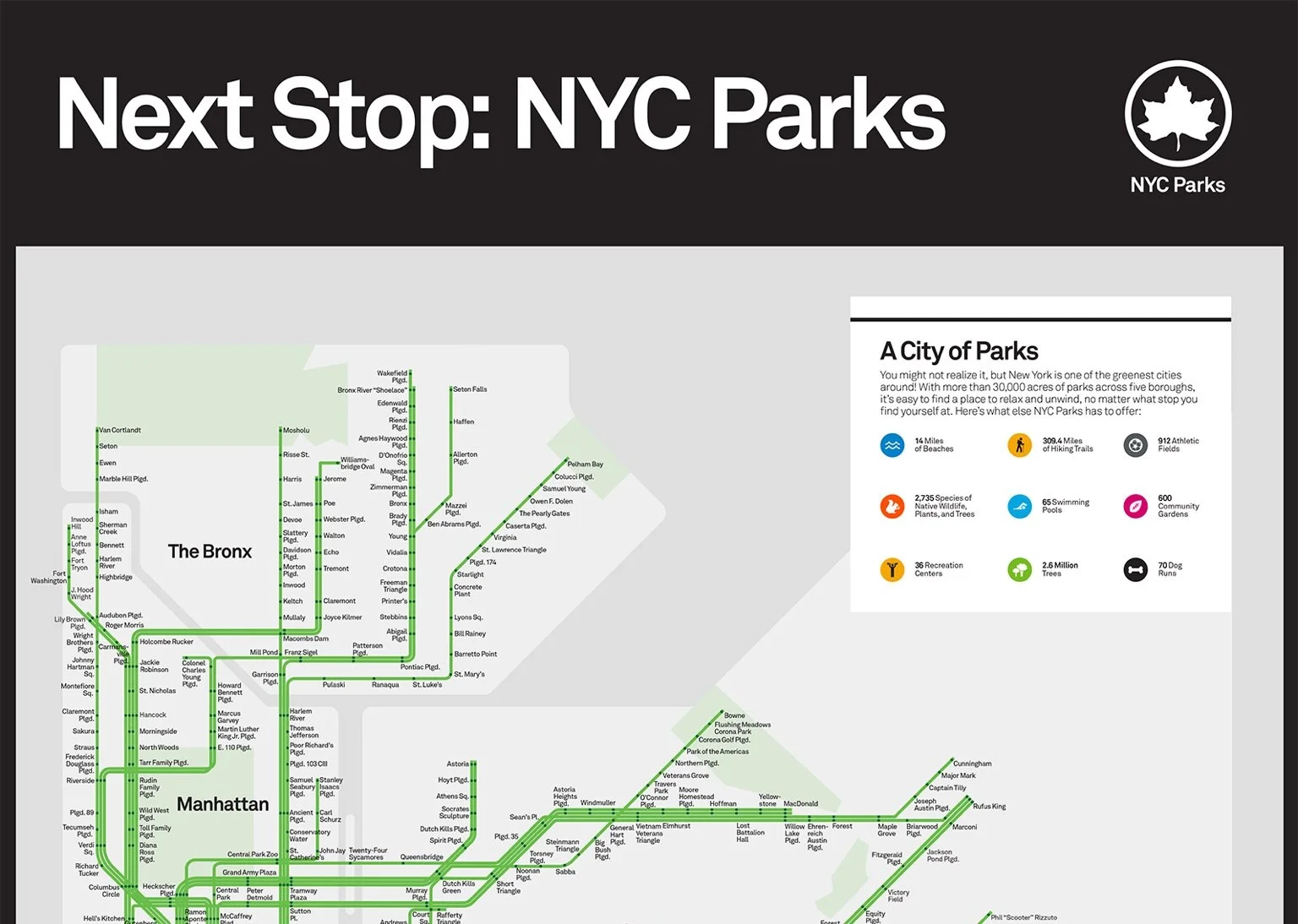 Parks Department Puts New Spin On Classic Subway Map