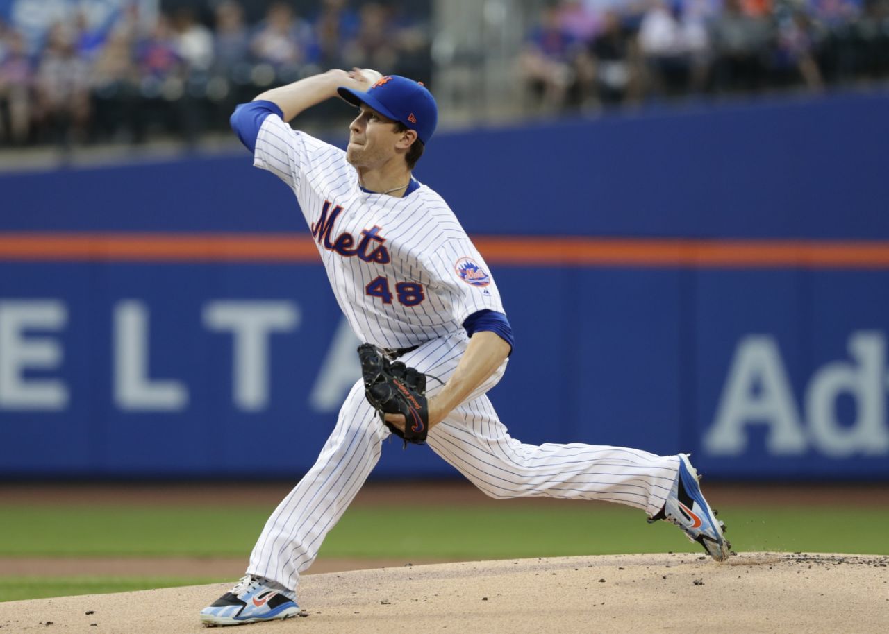 Mets ace Jacob DeGrom dominated hitters on his way to winning the 2018 National League Cy Young award. AP Photo/Frank Franklin II.