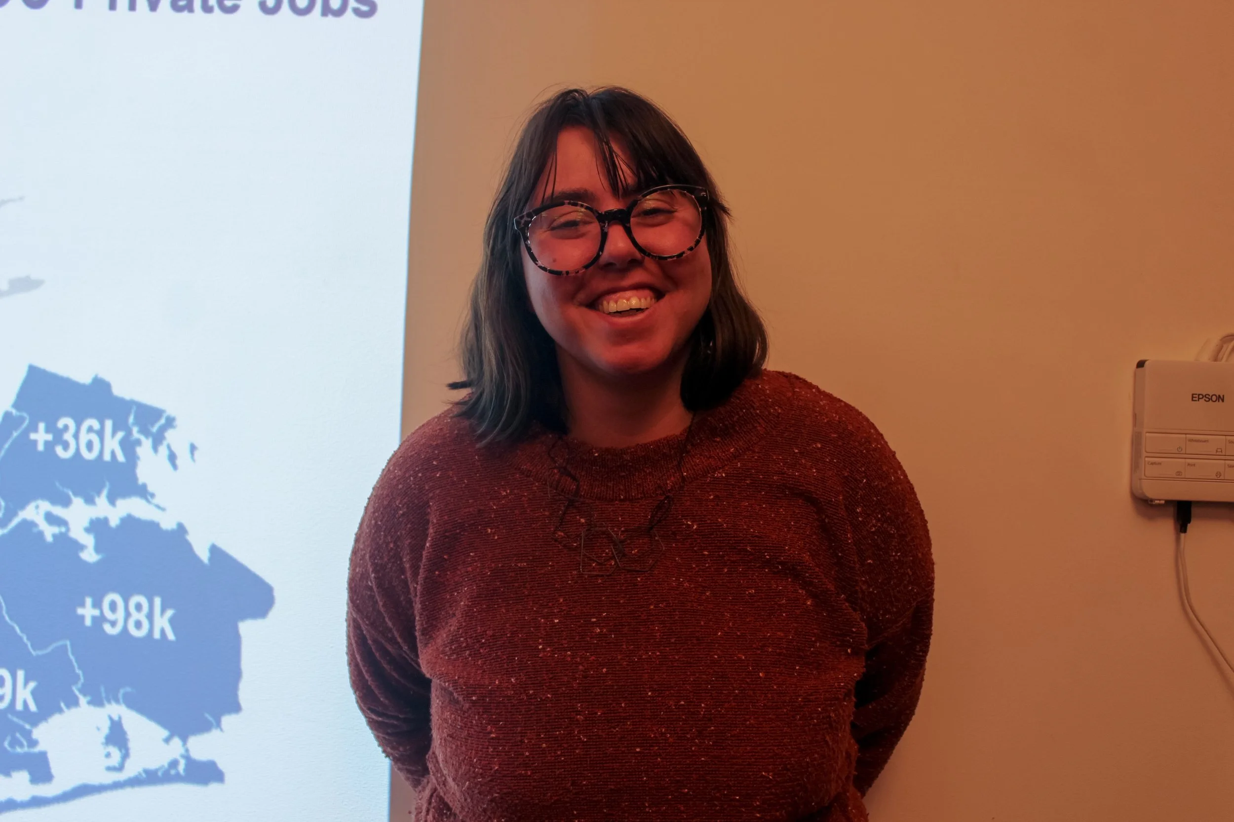 Carolyn Grossman Meagher, director of regional planning at the Department of City Planning, says that job opportunities in the Greater New York Metro Area are growing faster than housing opportunities. Eagle photo by Naeisha Rose.