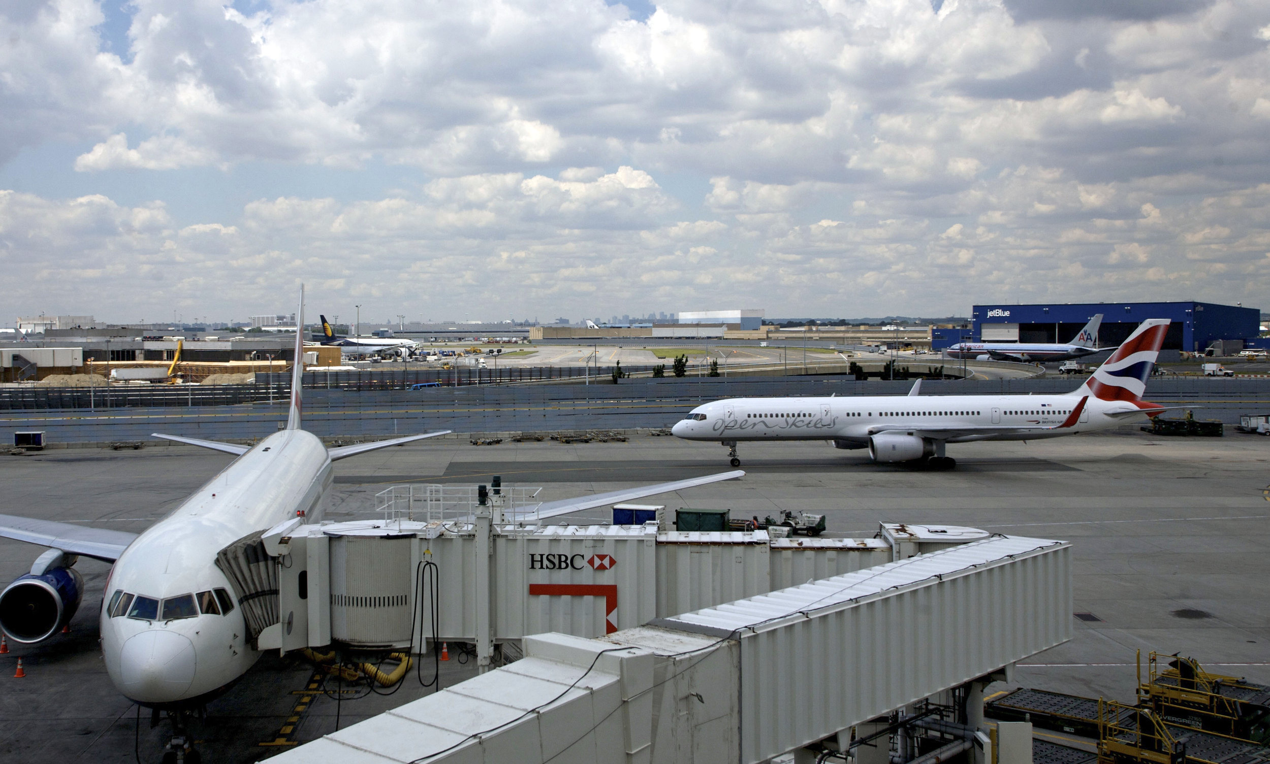 An OpenSkies — British Airways' new premium affiliate — airplane taxis at JFK Airport. AP Photo/Jin Lee).
