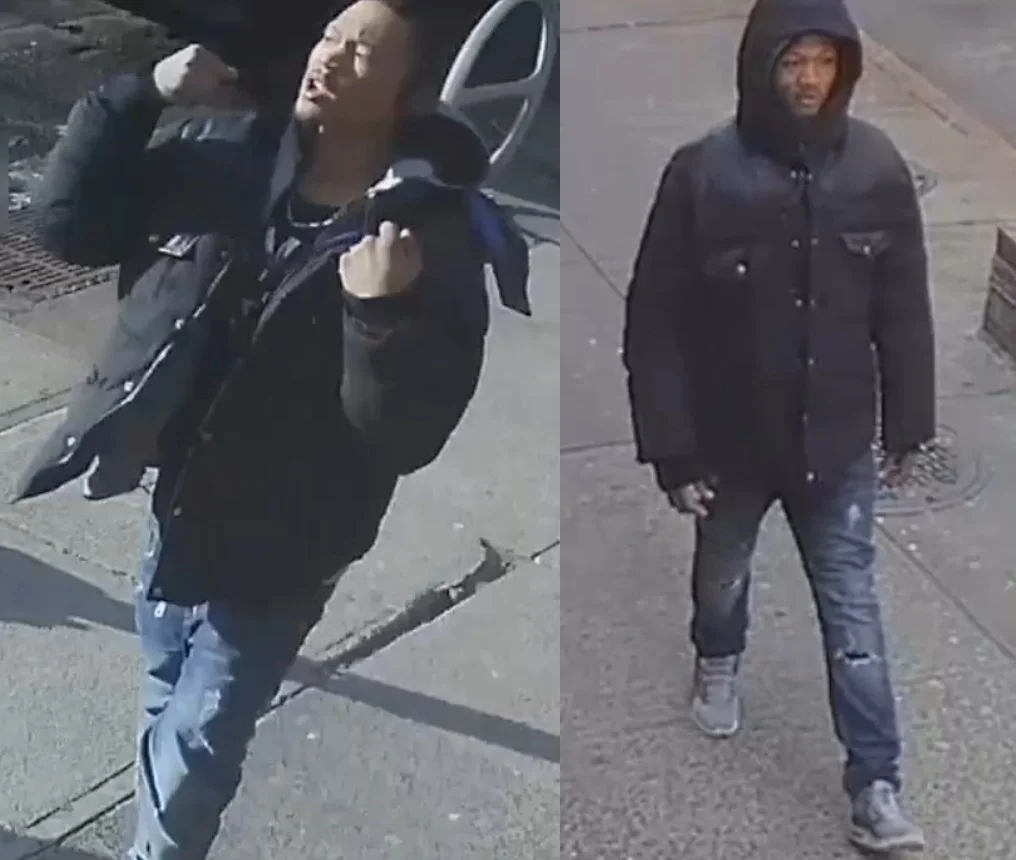 Dontae Bennett allegedly stands nearby the scene of an assault and robbery at Family Laundry in Woodhaven. Photo courtesy of the NYPD.