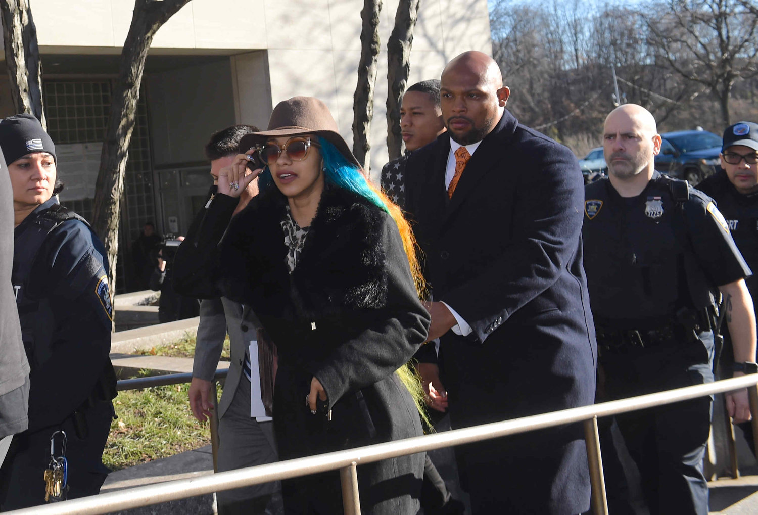 Cardi B leaves Queens Criminal Court in December. Eagle photo by Todd Maisel.