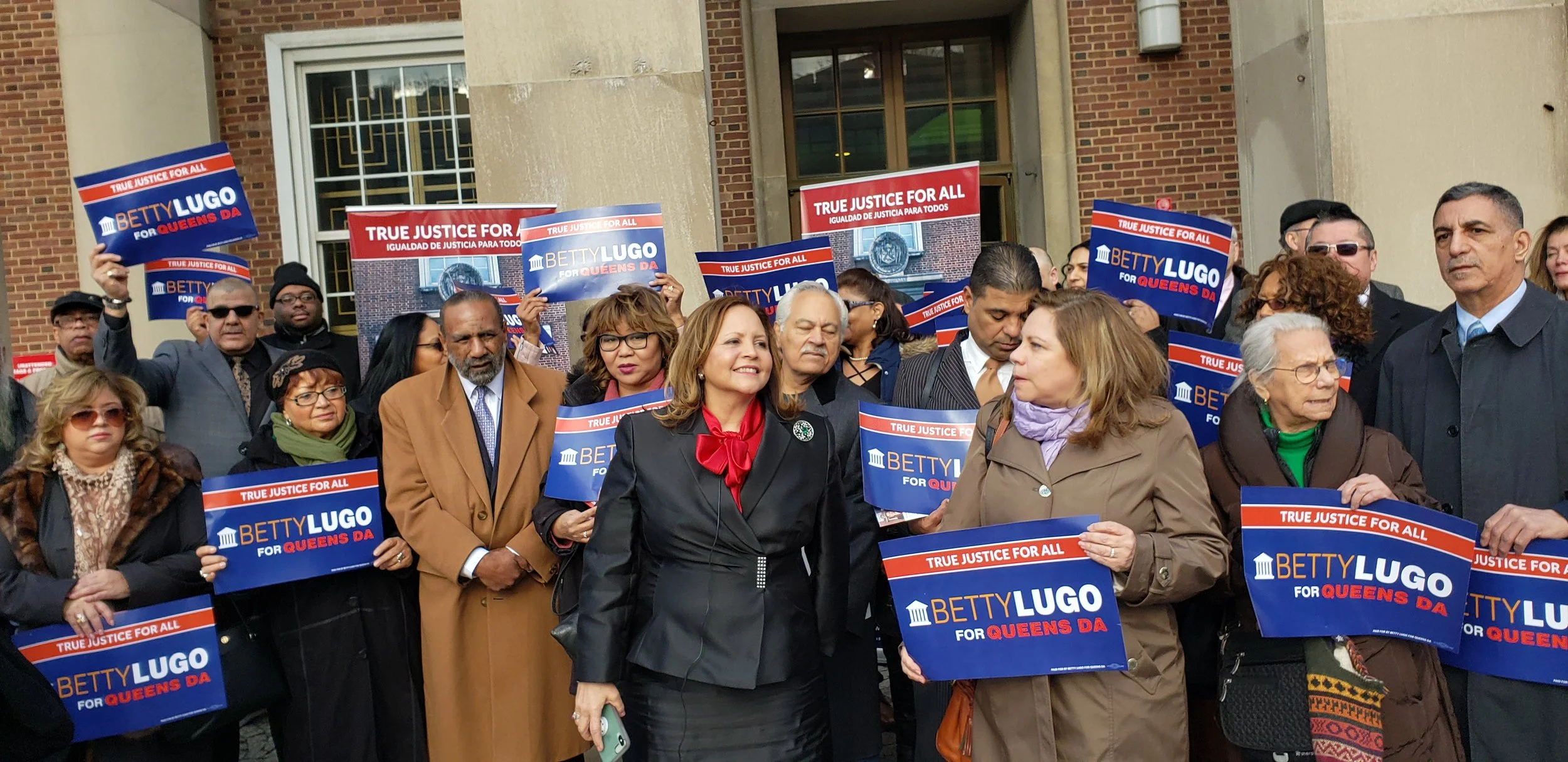 Lugo Kicks Off DA Campaign at Borough Hall Rally