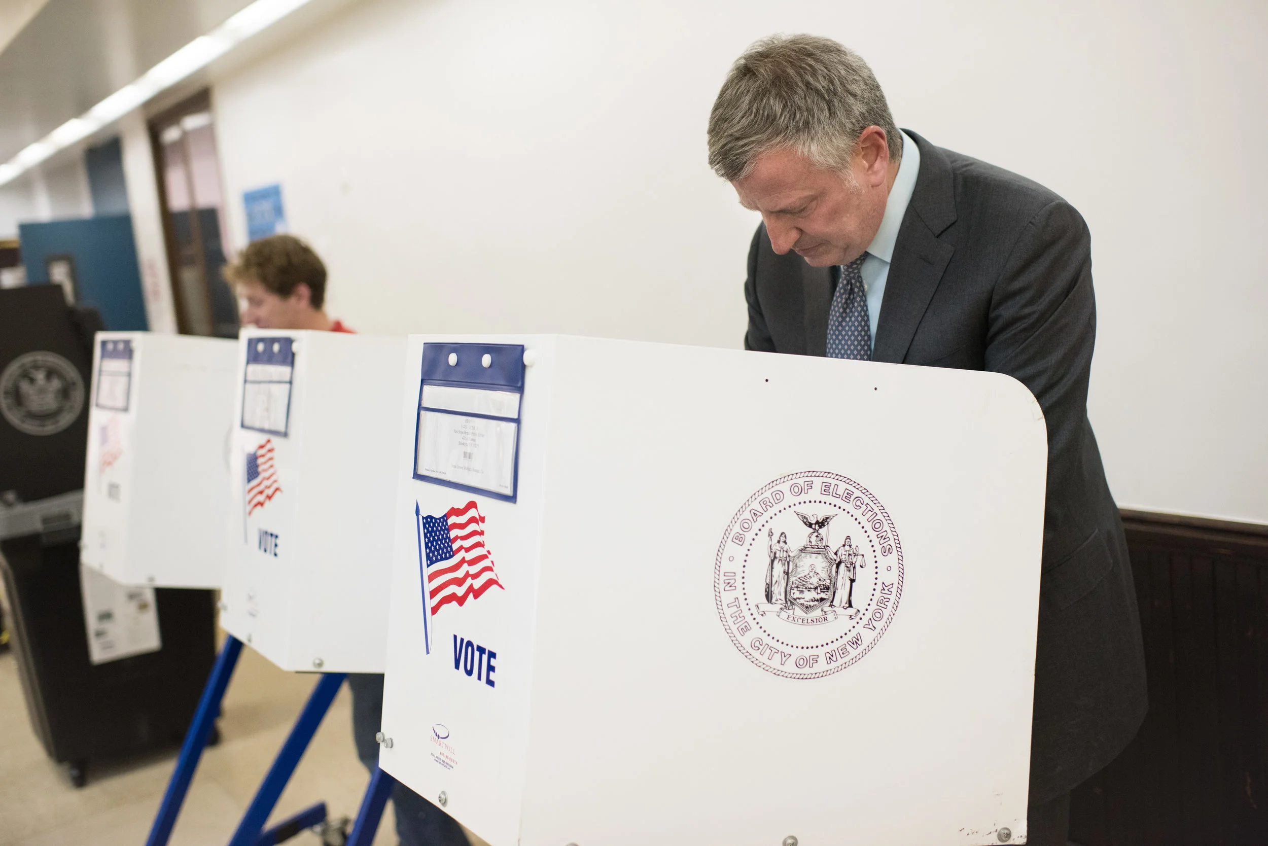 Voters head to the polls to elect the next public advocate, a position once held by Mayor Bill de Blasio. Photo via the Mayor’s Office/Flickr.