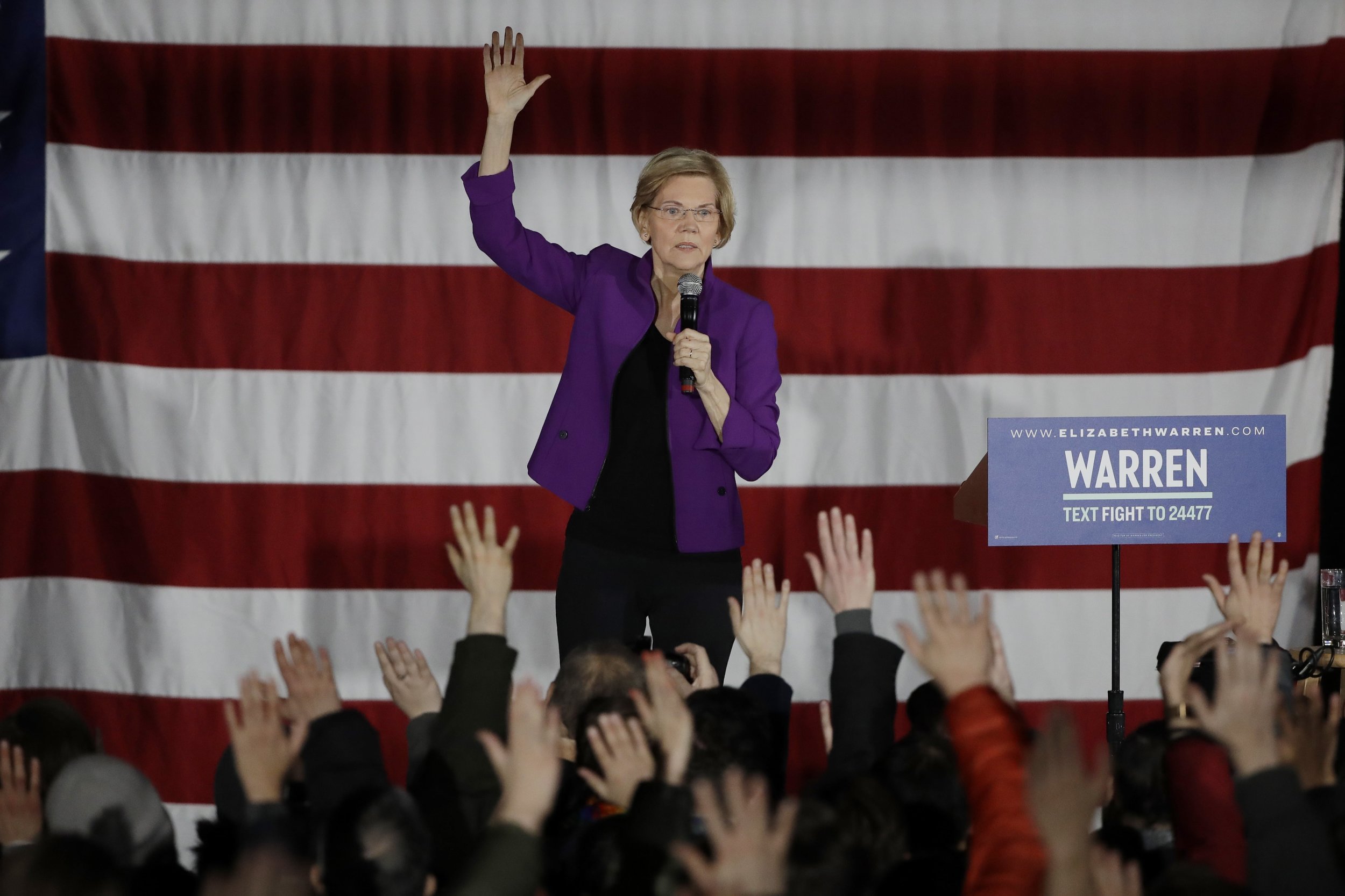 U.S. Sen. Elizabeth Warren visited Long Island City to campaign for president on Friday. AP Photo/Frank Franklin II.