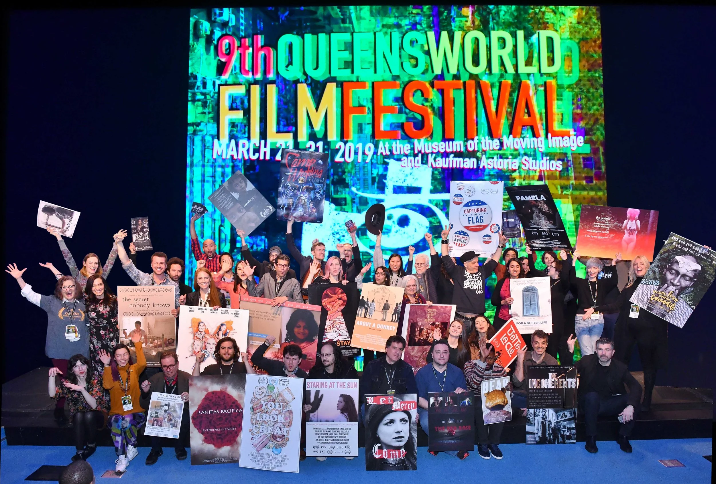 Filmmakers from around the corner and around the globe visited the Museum of the Moving Image to preview their films ahead of the 2019 Queens World Film Festival (QWFF), which began on Thursday night. Photo by Ken Brown for the 2019 Queens World Film Festival.