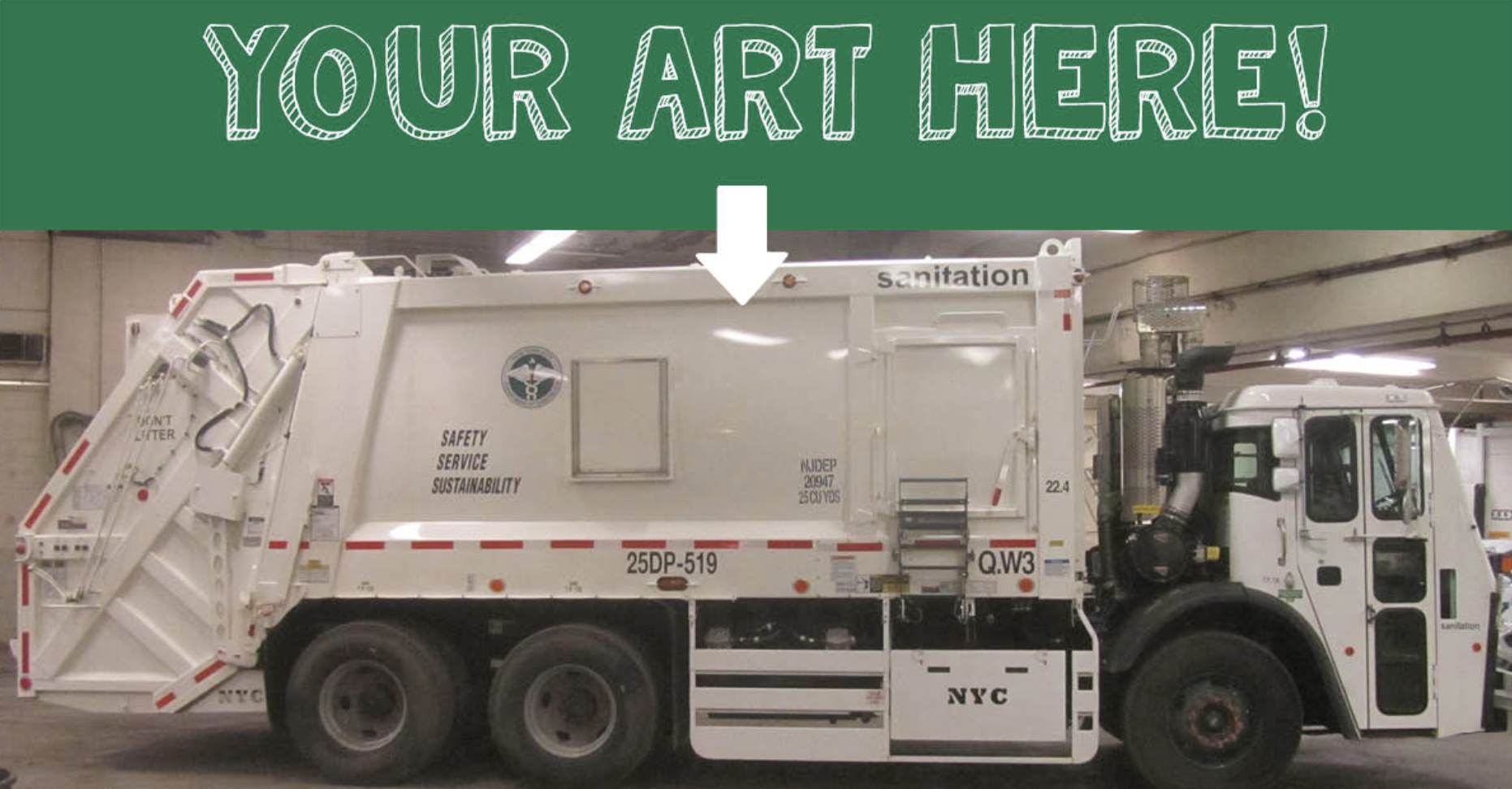 The Department of Sanitation is seeking artists to turn their garbage trucks into works of art. Photo courtesy of DSNY
