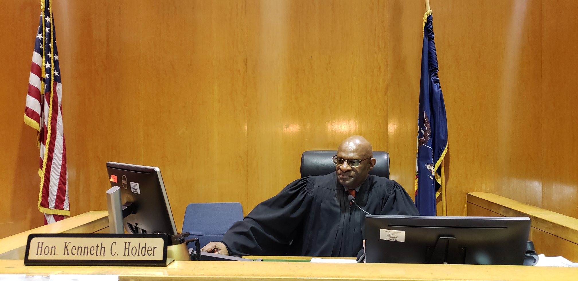 JUSTICE KENNETH HOLDER WILL PRESIDE OVER THE CASE OF TROY THOMAS, WHO WAS CHARGED WITH SECOND-DEGREE MURDER AND EXTRADITED FROM GUYANA ON WEDNESDAY. EAGLE FILE PHOTO.