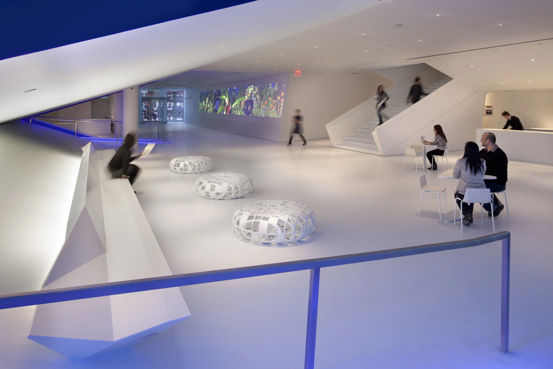MOMI’s lobby is available for receptions. Photo by Peter Aaron/Esto. Courtesy of Museum of the Moving Image.