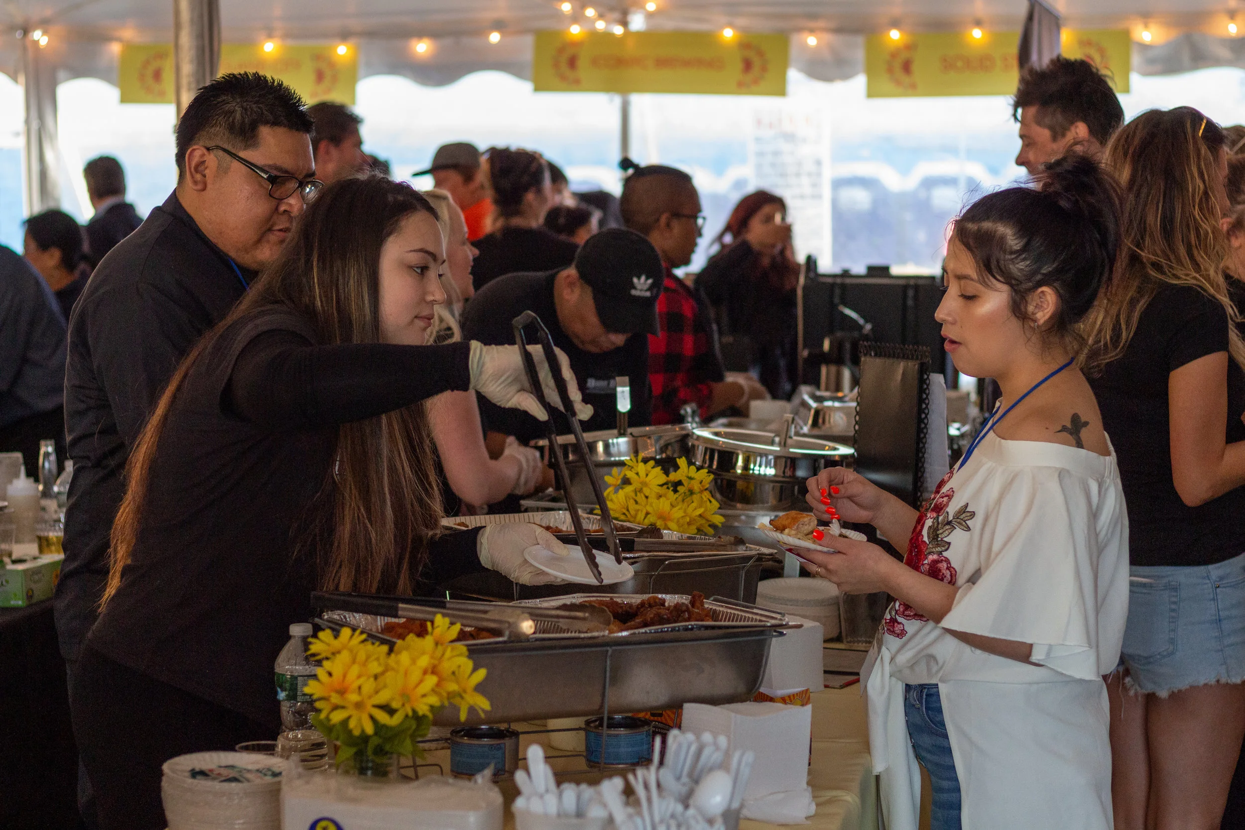 Residents grabbed tasty bites from neighborhood restaurants during the event.