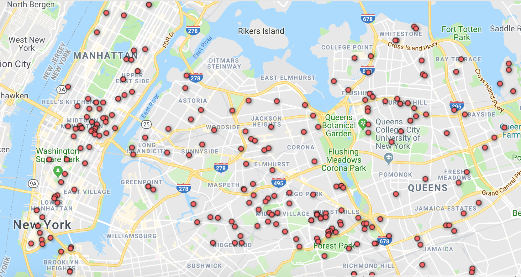 Maps plot the cash flow of five Queens DA candidates