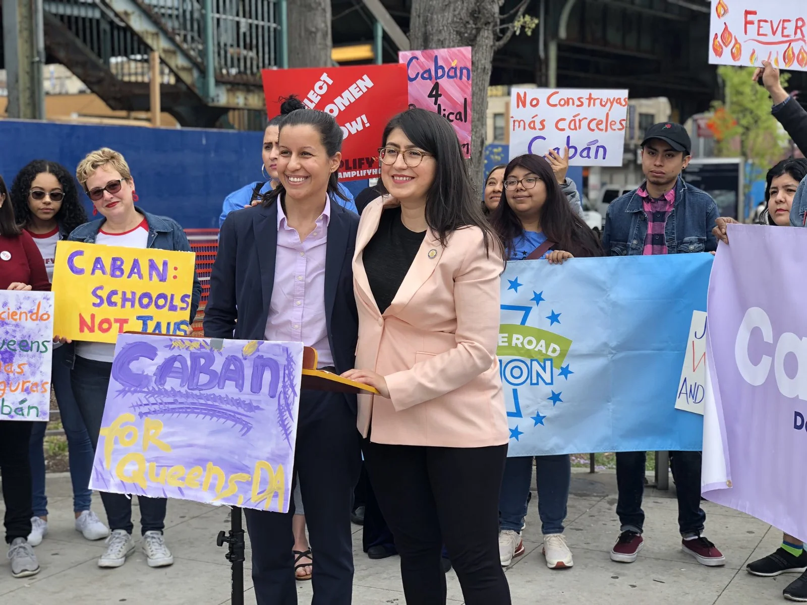 Tiffany Cabán (left) and State Sen. Jessica Ramos. Photo courtesy of Make the Road Action