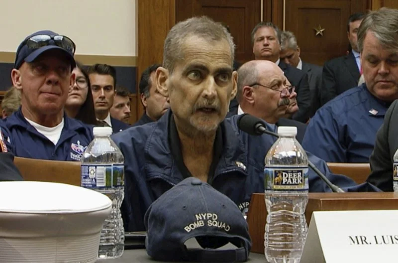 In this June 11, 2019, file image made from video, retired New York Police Detective and 9/11 responder, Luis Alvarez, speaks during a hearing by the House Judiciary Committee as it considers permanent authorization of the Victim Compensation Fund. US Network Pool via AP, pool.