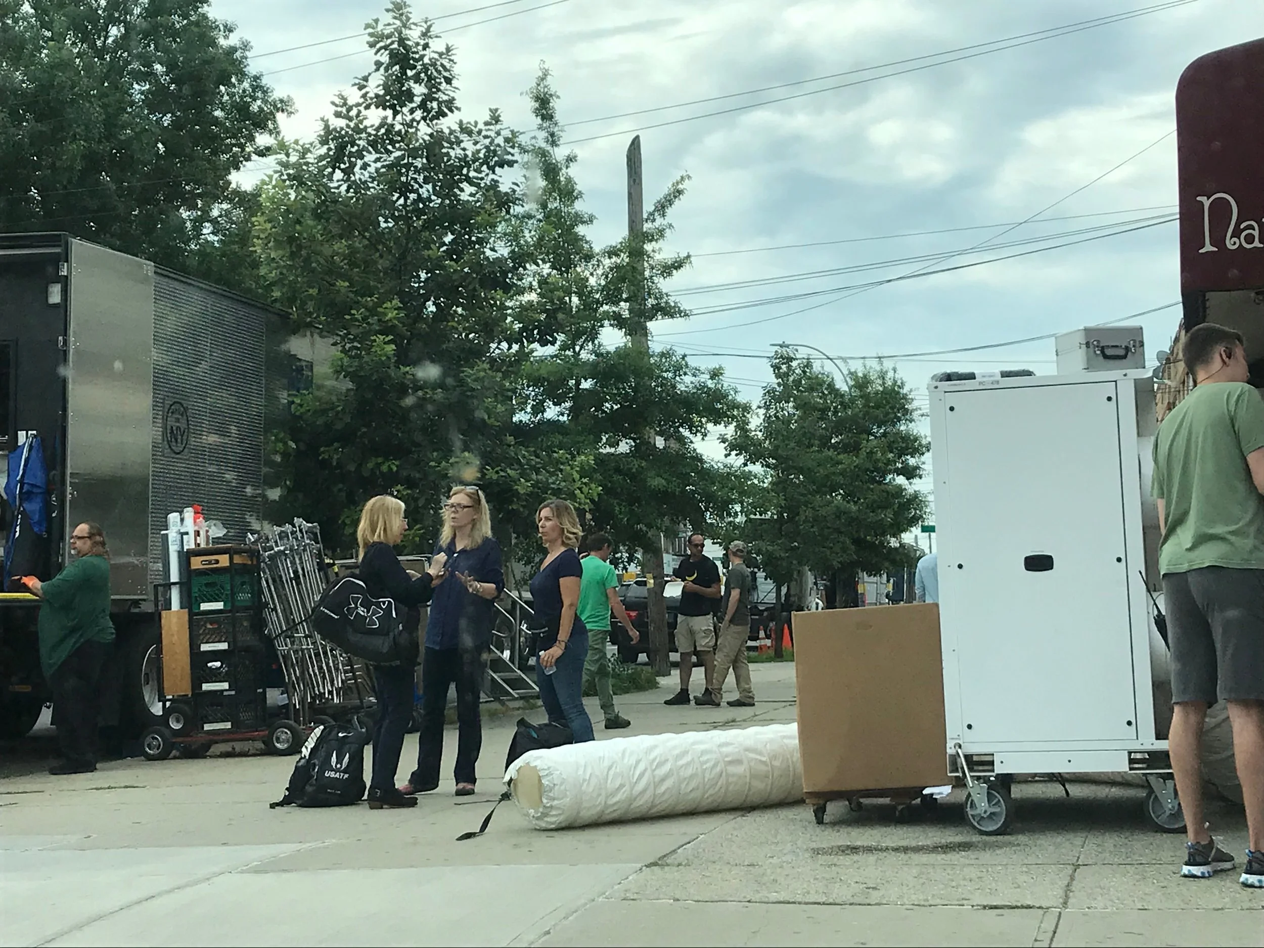 Cast and crew were on location in Ridgewood. Eagle photo by David Brand.