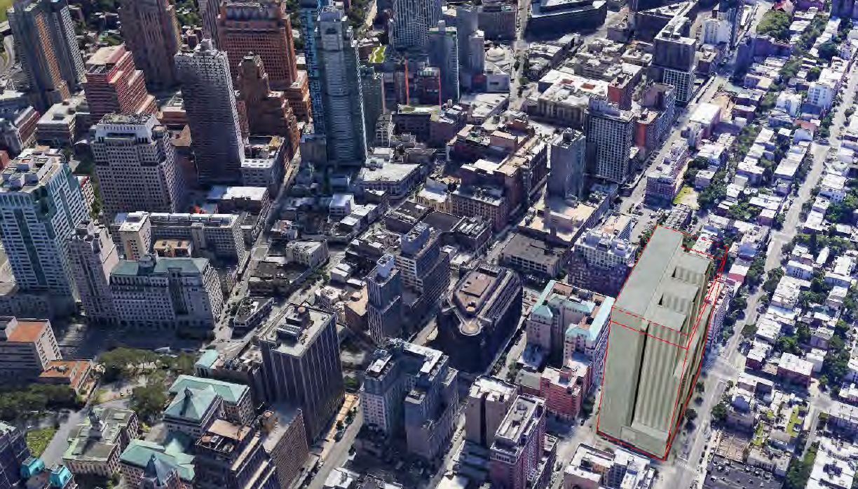 A rendering by the Mayor’s Office of Criminal Justice of the proposed Brooklyn jail. Rendering courtesy of MOCJ