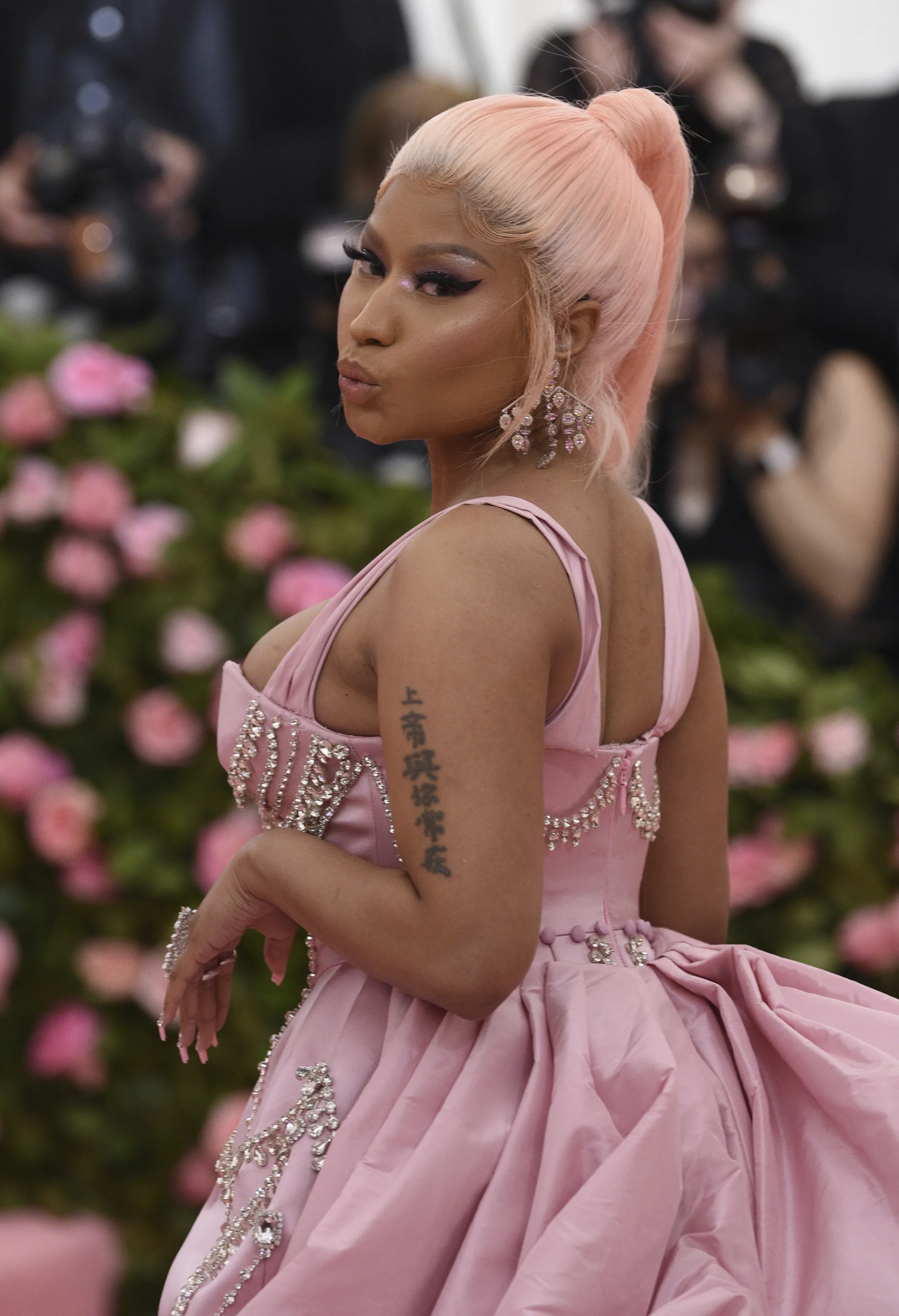 Nicki Minaj attending the 2019 MET The Metropolitan Museum of Art's Costume Institute benefit gala. Photo by Evan Agostini/Invision/AP.