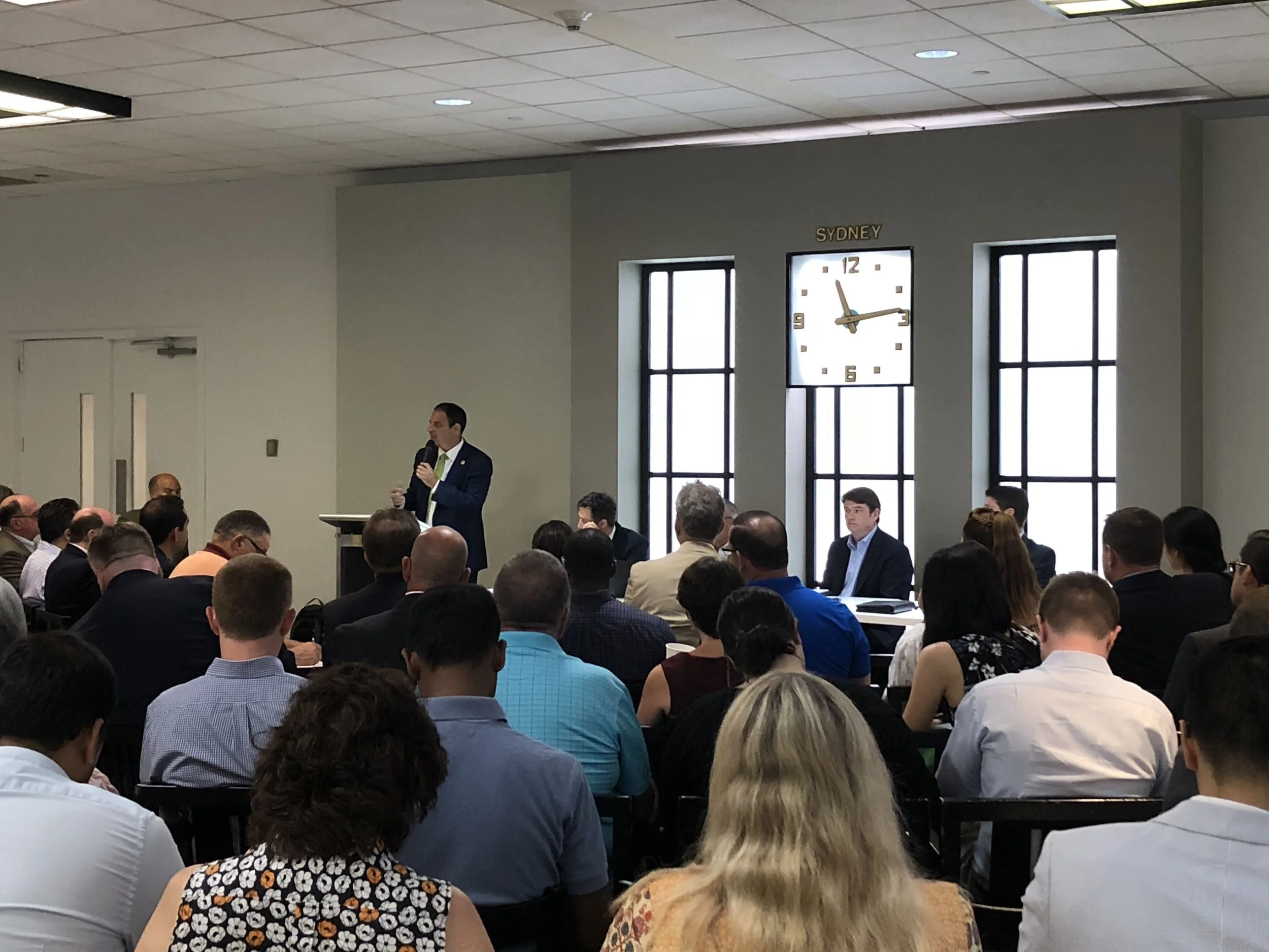 The Queens Chamber of Commerce attempted to answer questions that Queens building owners had about new climate laws that are predicted to cost city building owners’ over $4 billion. Eagle photo by Victoria Merlino.