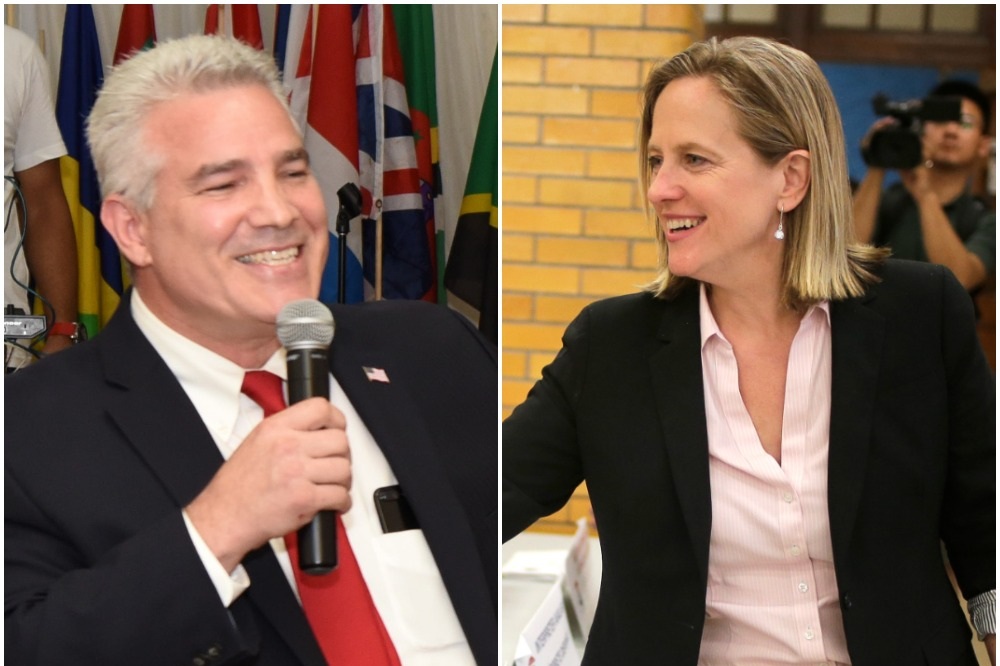 Borough President Melinda Katz, the Democratic nominee for DA (right), and defense attorney Joe Murray, the Republican nominee, discussed the “extraordinary circumstances” provision of the state’s Raise the Age law. Photo courtesy of Borough Hall; Photo courtesy of Joe Murray