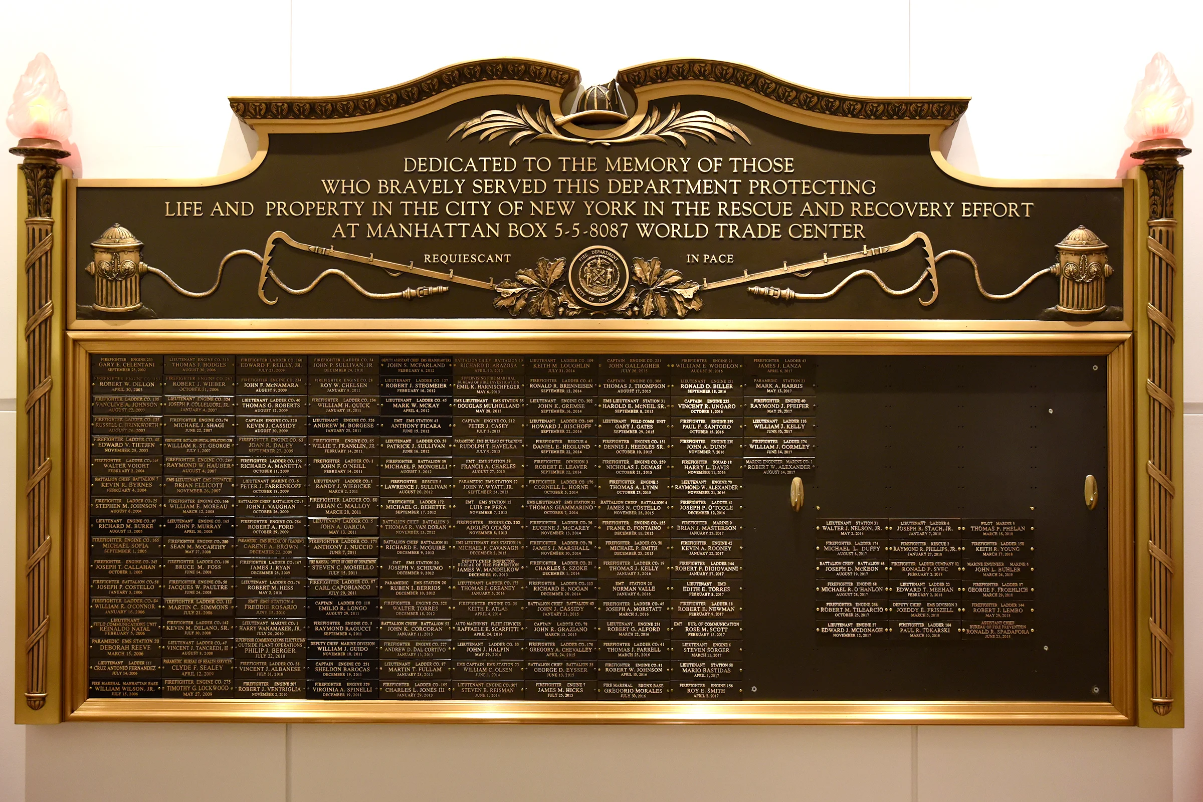 FDNY adds 22 names to memorial wall to those who died from 9/11-related illness