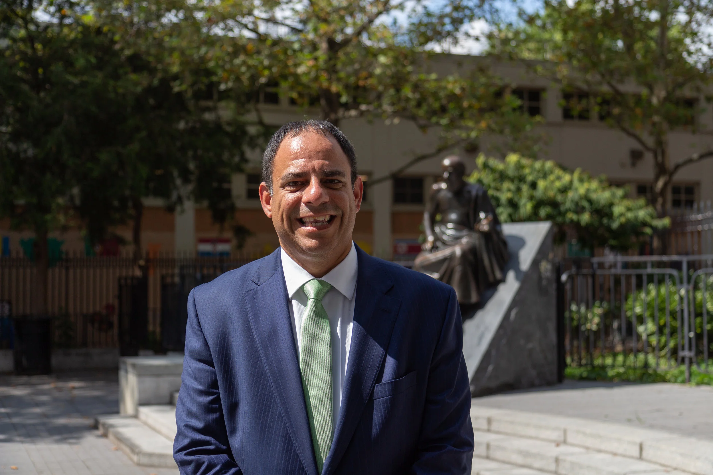 Councilmember Costa Constantinides is running for Queens borough president after spending several years focused on combating the climate crisis. Eagle photo by Jonathan Sperling.