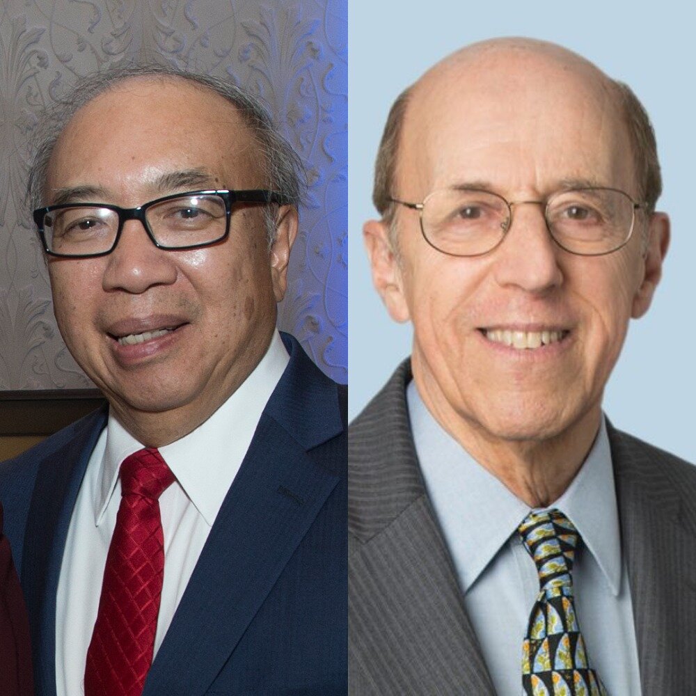 State law requires the governor, chief judge, senate president and assembly speaker to appoint members to a commission that evaluates judicial pay. So far, only Chief Judge Janet DiFiore has fulfilled her responsibility. DiFiore appointed attorney Michael A. Cardozo (left) and retired Justice Randall Eng (right) to the commission in August. Photo via Proskauer Rose; Eagle file photo by Andy Katz.