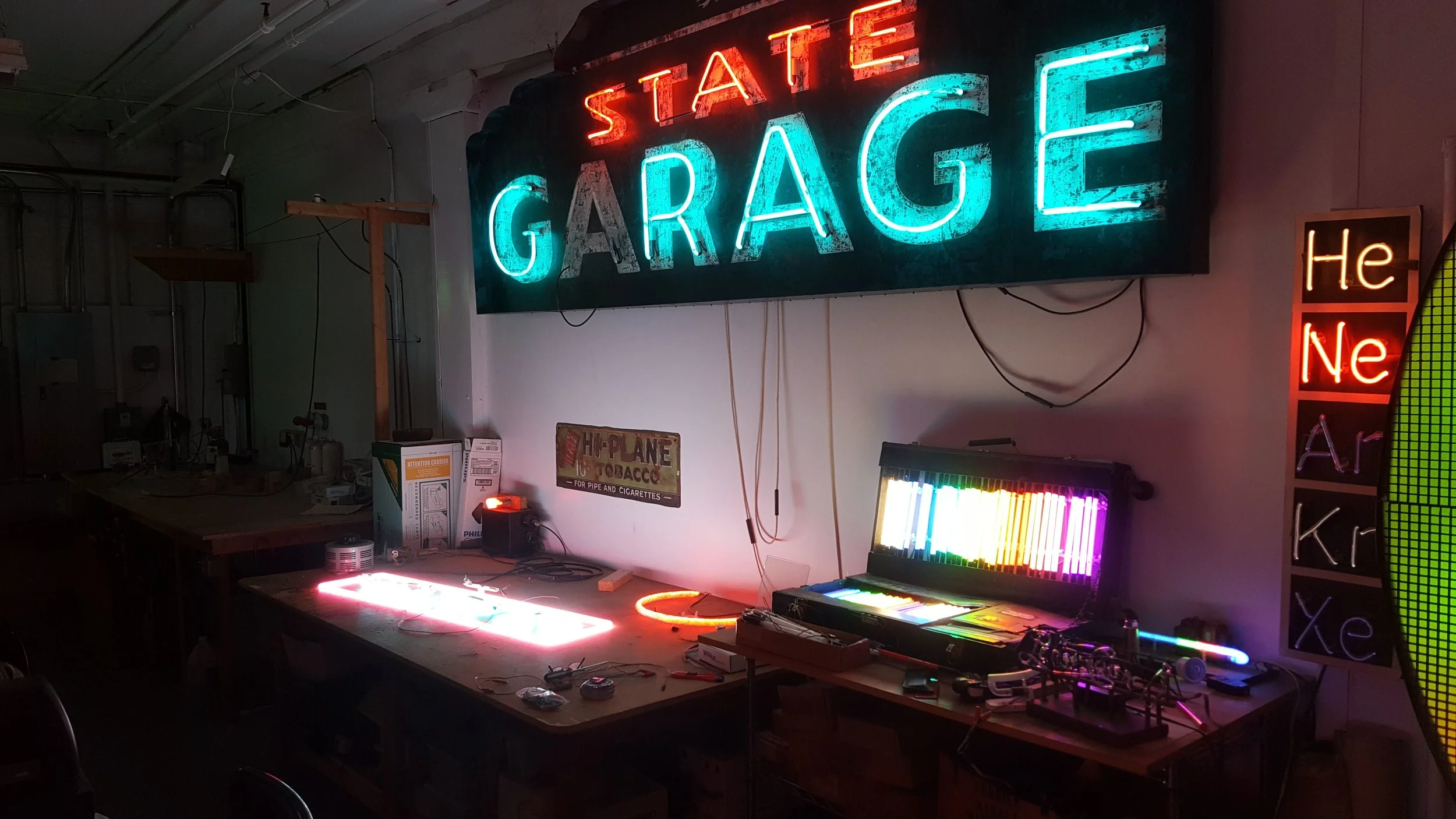 Explore neon signage at Krypton Neon. Photo by Kenny Greenberg
