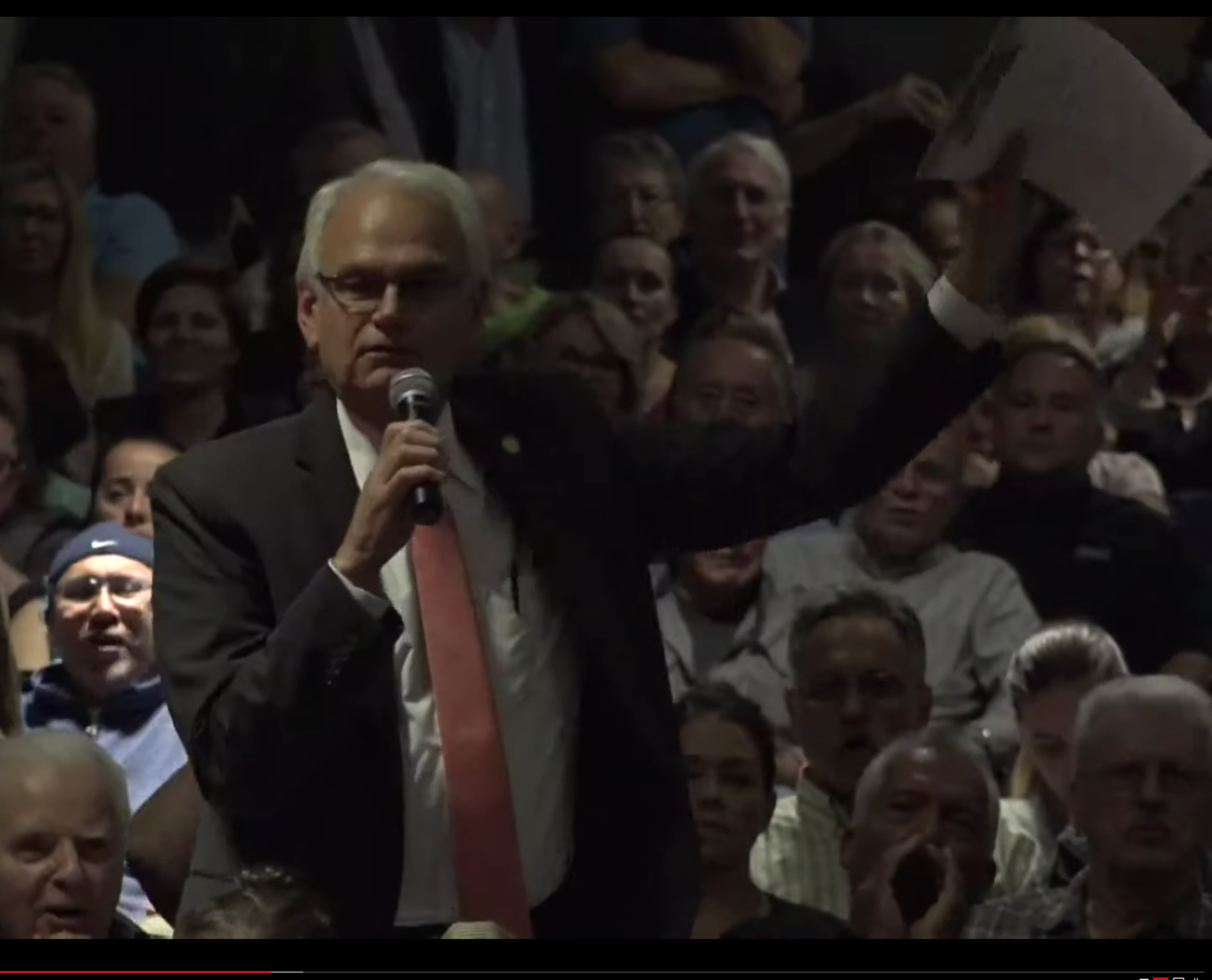 Councilmember Robert Holden stoked anger among constituents while criticizing a proposed men’s homeless shelter in Glendale. Photo via CB5 livestream/YouTube