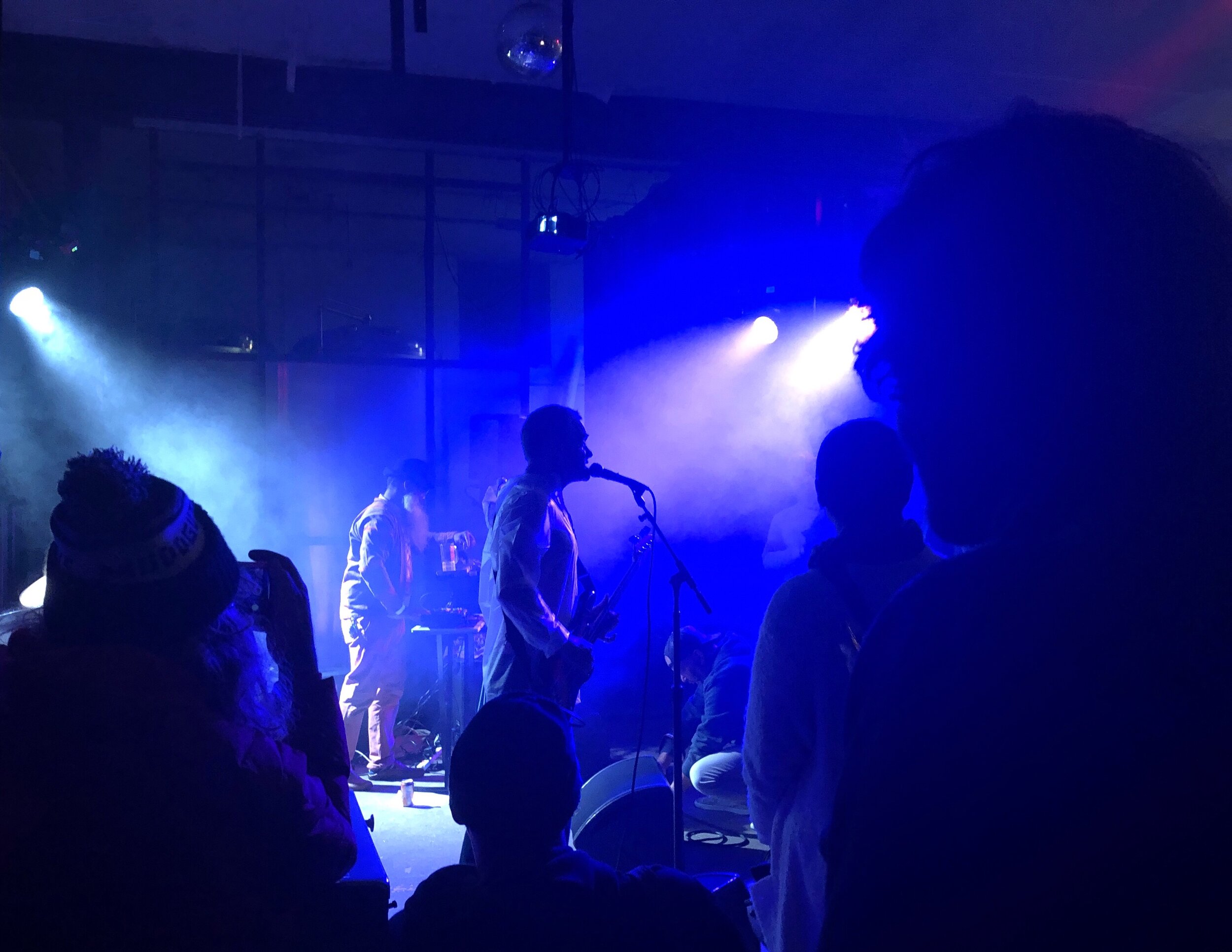 Ice Balloons performs at the Rockaway Brewing Company during the premier event for Alex Knost’s “Tan Madonna.”