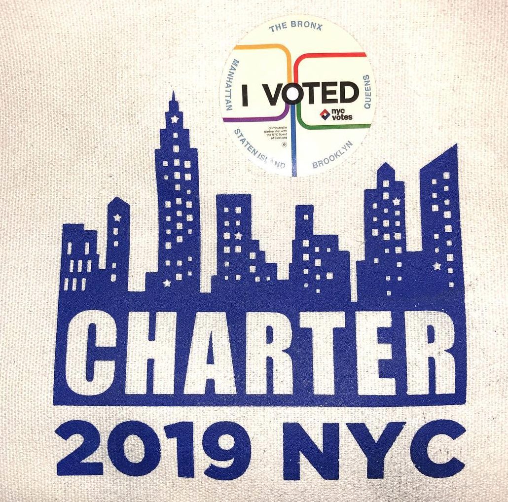 Council Speaker Corey Johnson listens to public testimony at a charter revision commission hearing in Manhattan. Photo via the Charter Revision Commission.