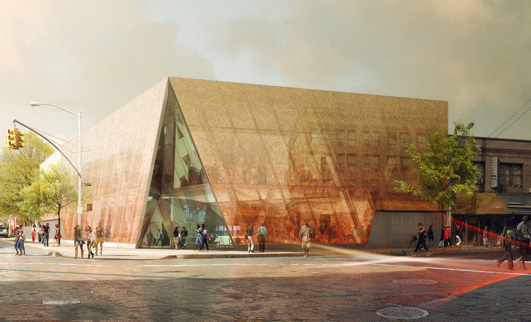 Part of the economic revitalization of Far Rockaway is the renovation of its branch of the Queens Public Library. Rendering courtesy of the Queens Public Library.