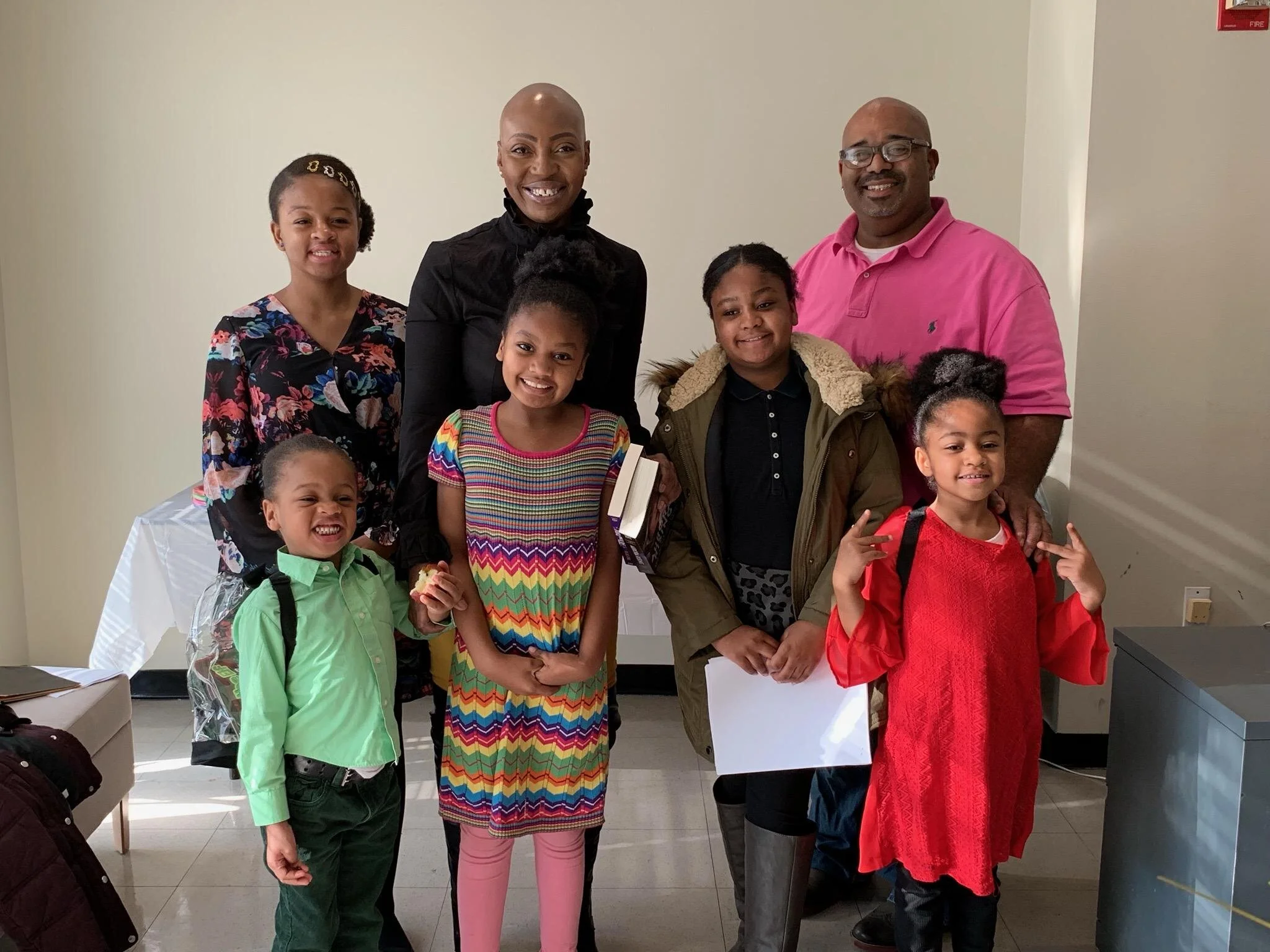 Yolanda Ferguson and her husband finalized the adoption of five children: Divinity, Darling, Daniel, Jeremiah and David Angela. Photo courtesy of ACS.