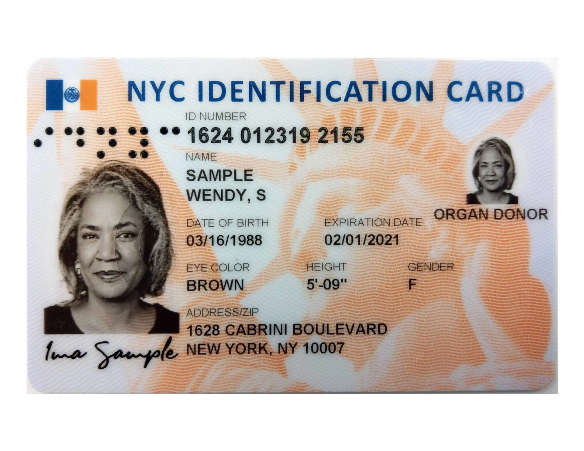 IDNYC announced Wednesday that the new cards will include braille. Photo via IDNYC.