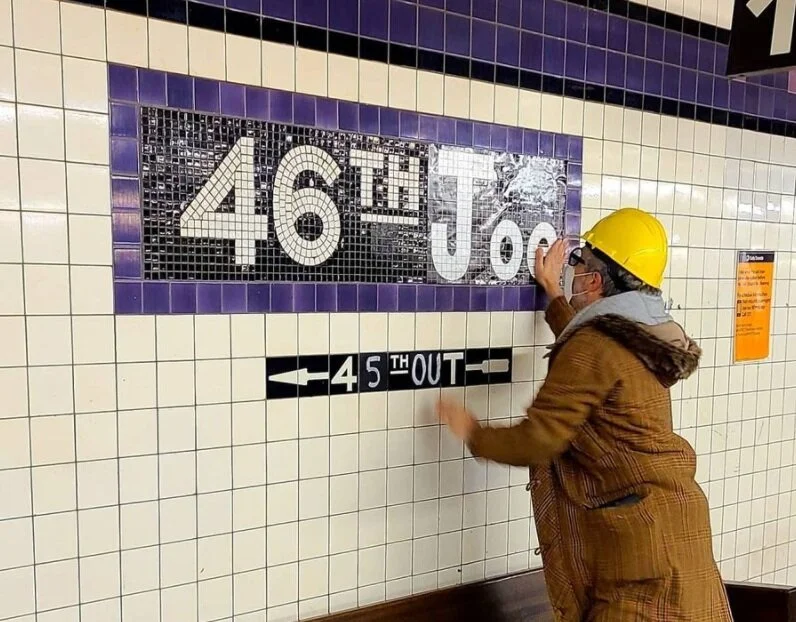 Astoria subway station features temporary ode to Joe Biden