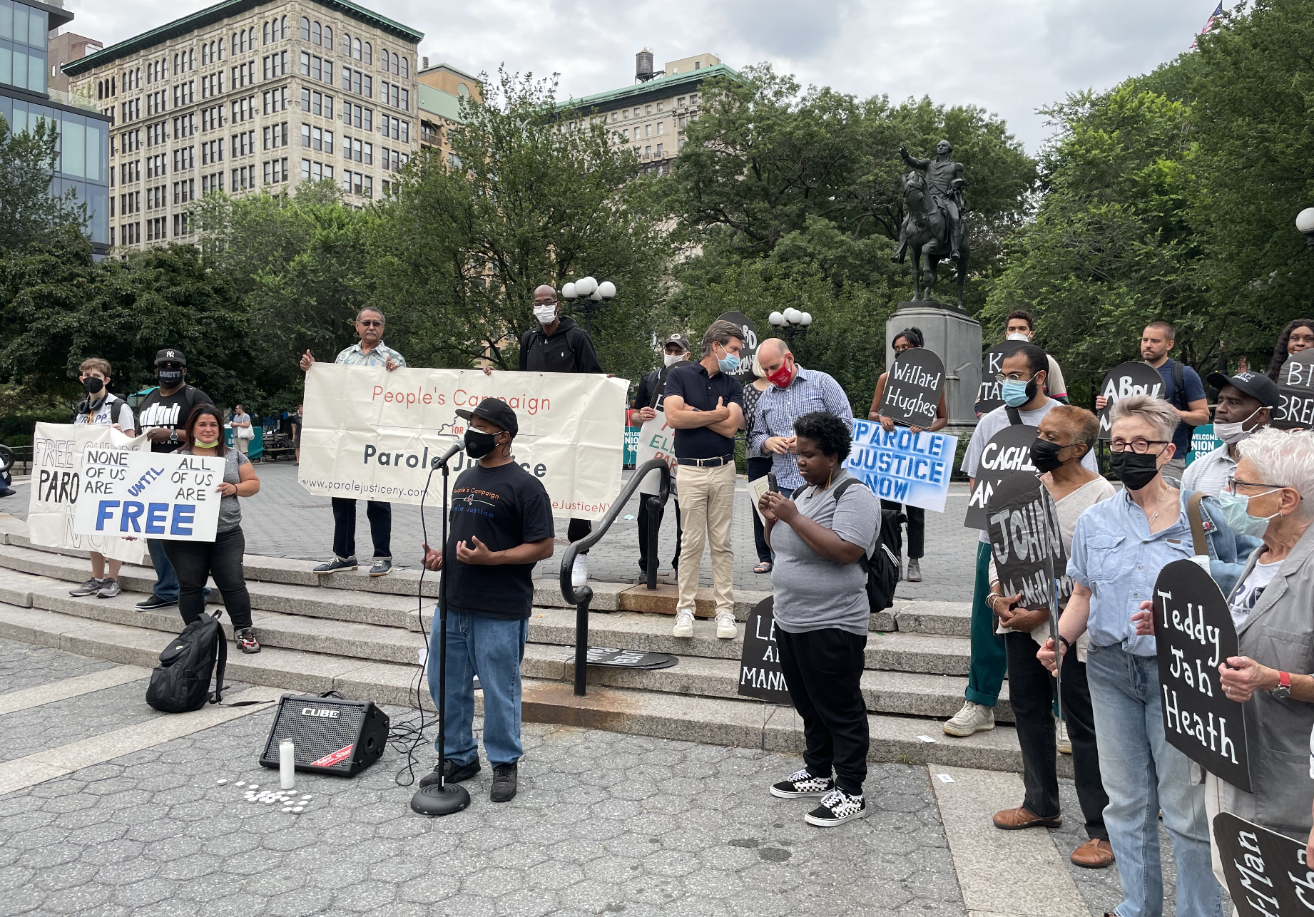 Activists hold vigil for man who died in prison after being denied parole