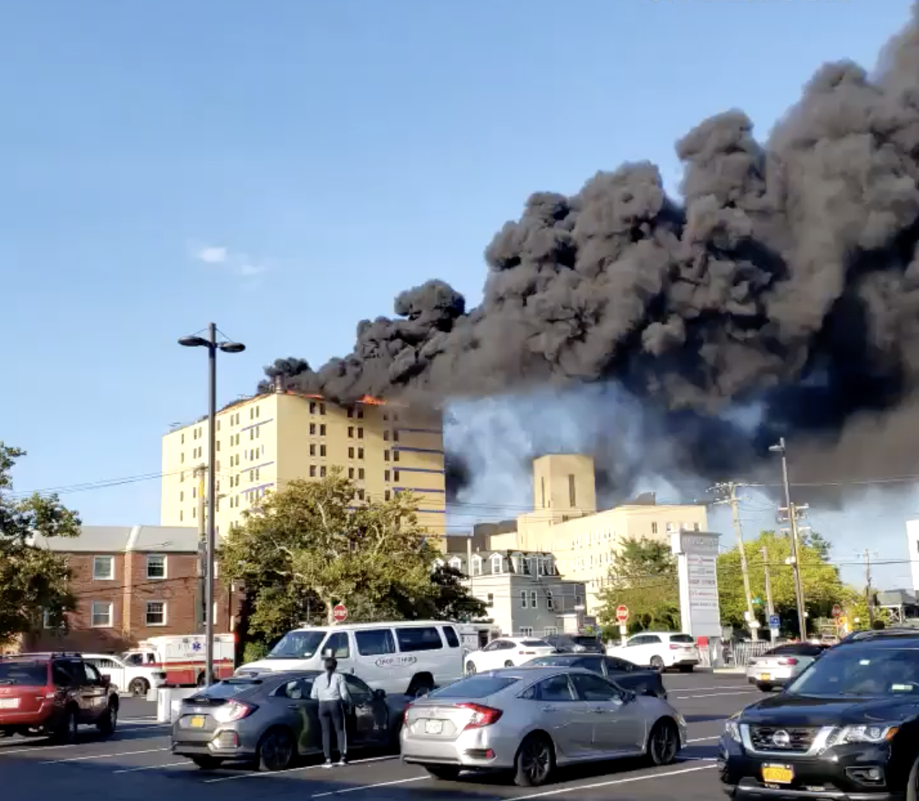 Two hurt in St. John's Episcopal Hospital fire