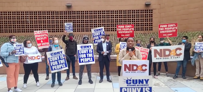 CUNY students, staff call for say in use of fed funding