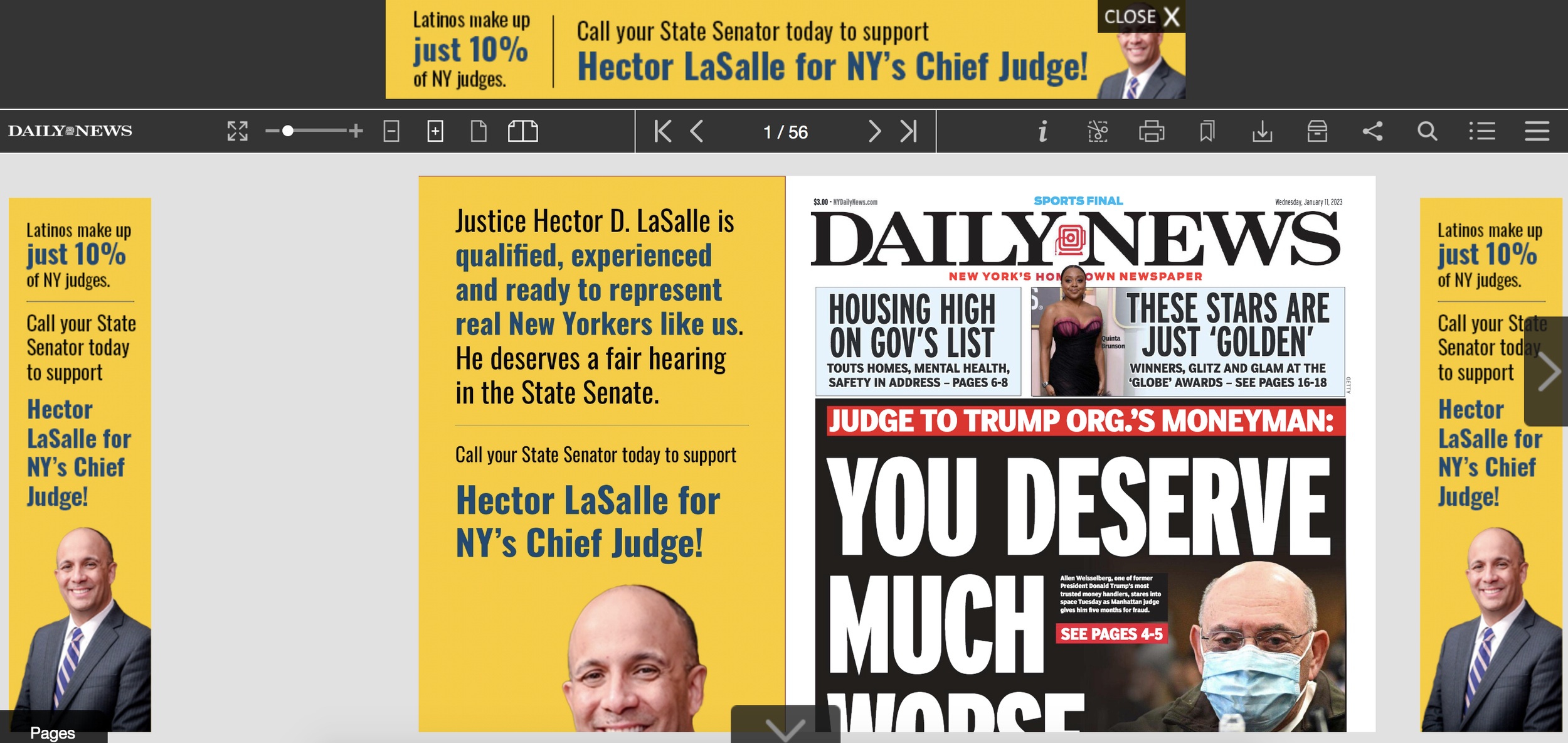 Why is a Delaware political group supporting Hector LaSalle?