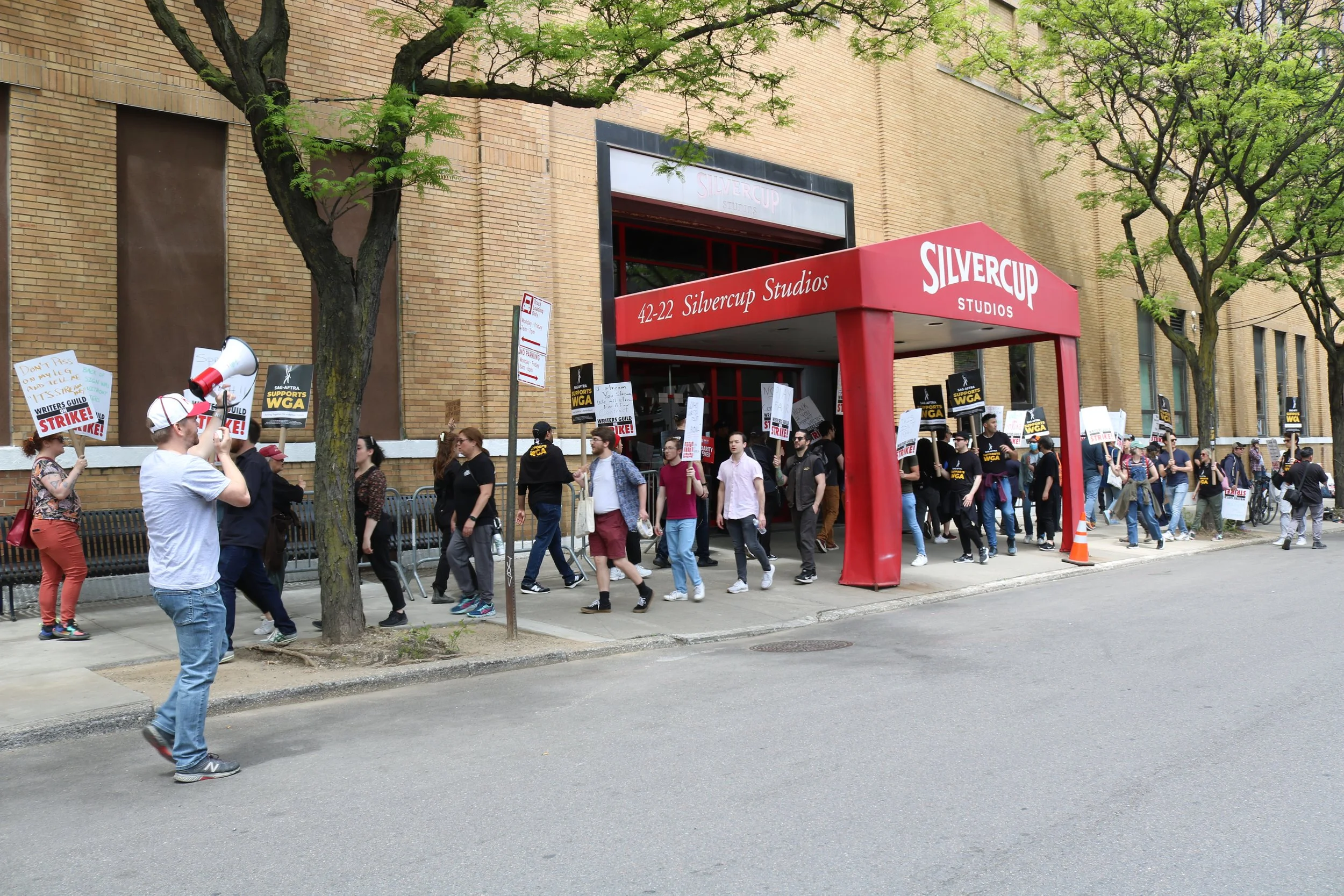 Film and television writers strike in Queens