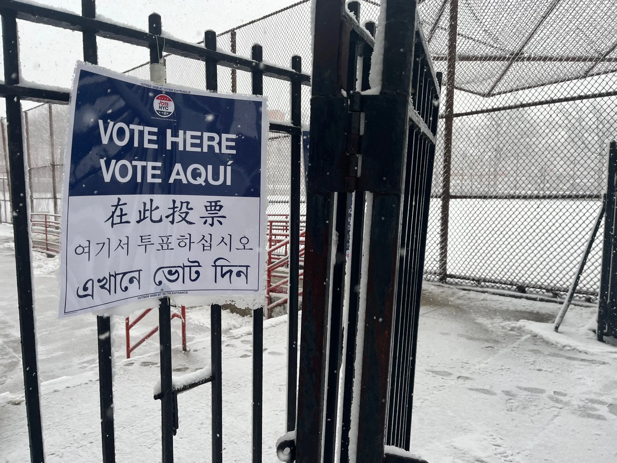 Queens votes in snowy special election 