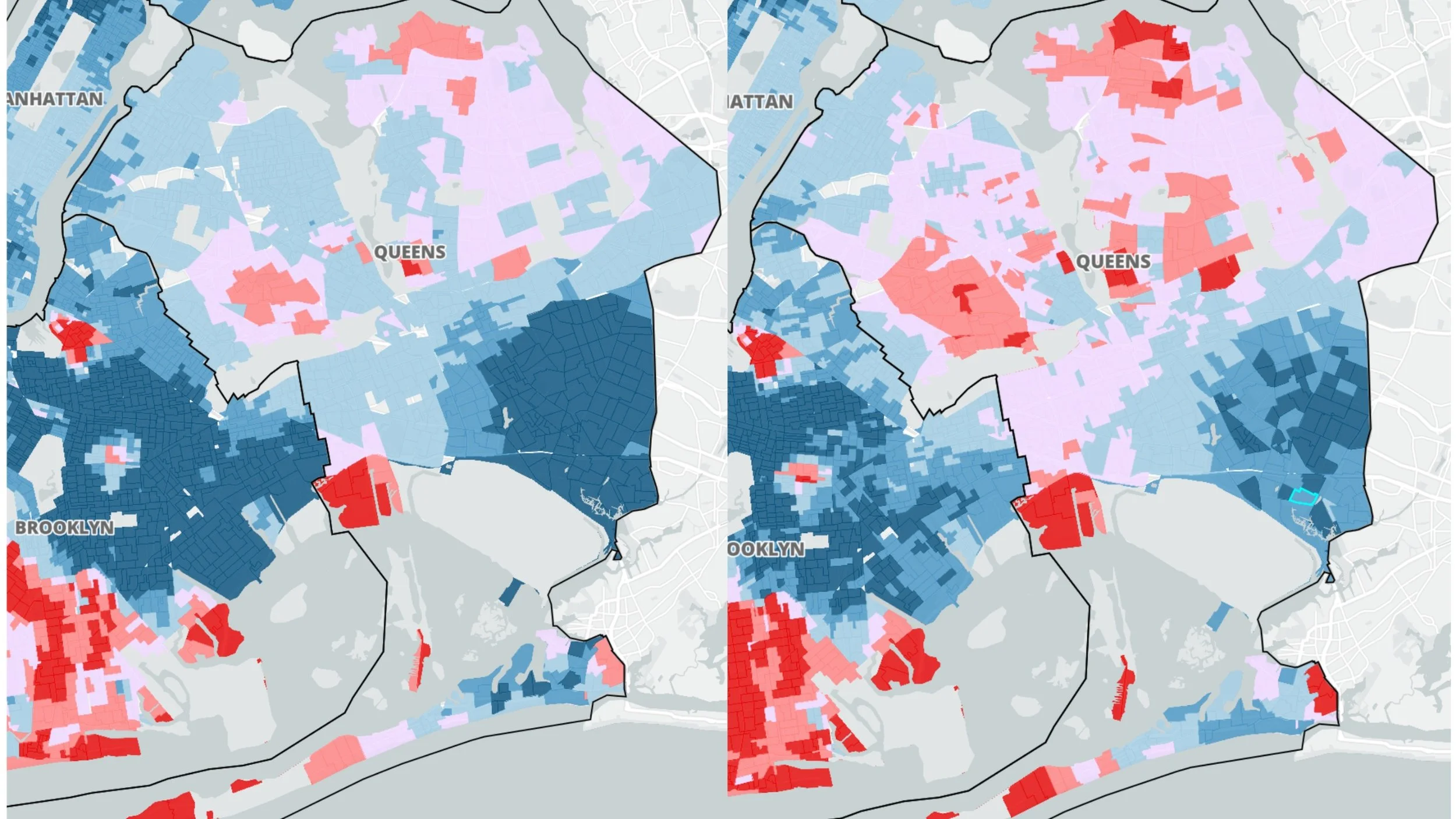 Trump makes major gains in borough he once called home