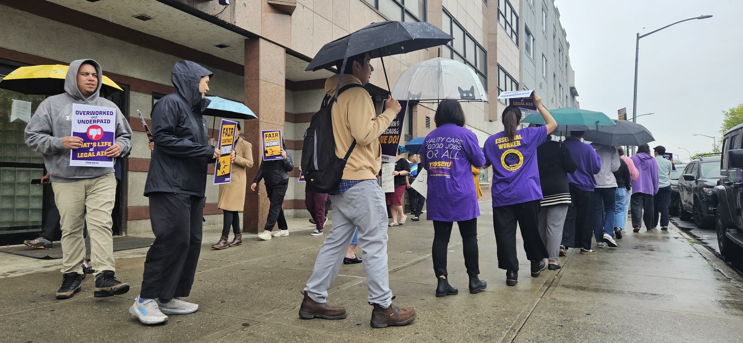 Legal Aid Society workers stage citywide picket as contract negotiations drag
