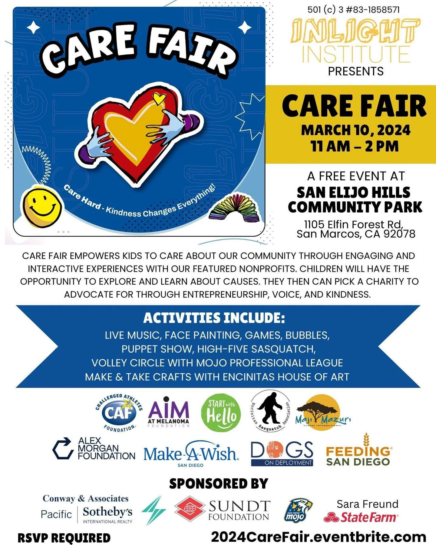 March 10th, discover our stellar nonprofit lineup! RSVP link in bio.

@aimatmelanoma 
@wishsandiego 
@feedingsandiego 
@alexmorganfoundation 
@sandyhookpromise 
@dogsondeployment 
@cafoundation 
@encinitassasquatchassociation 
Maji Mazuri 

Thanks to