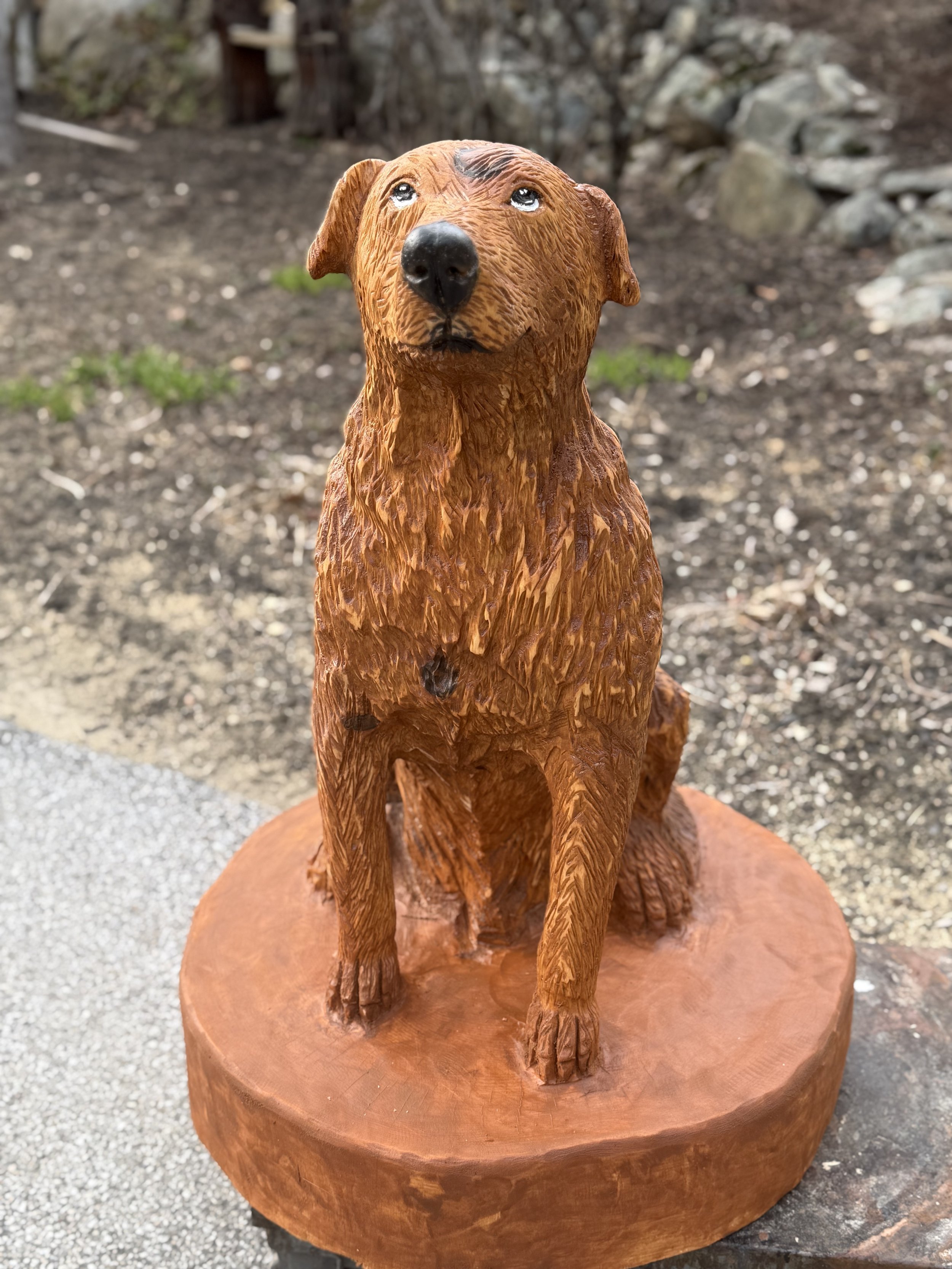 Custom Dog Carving