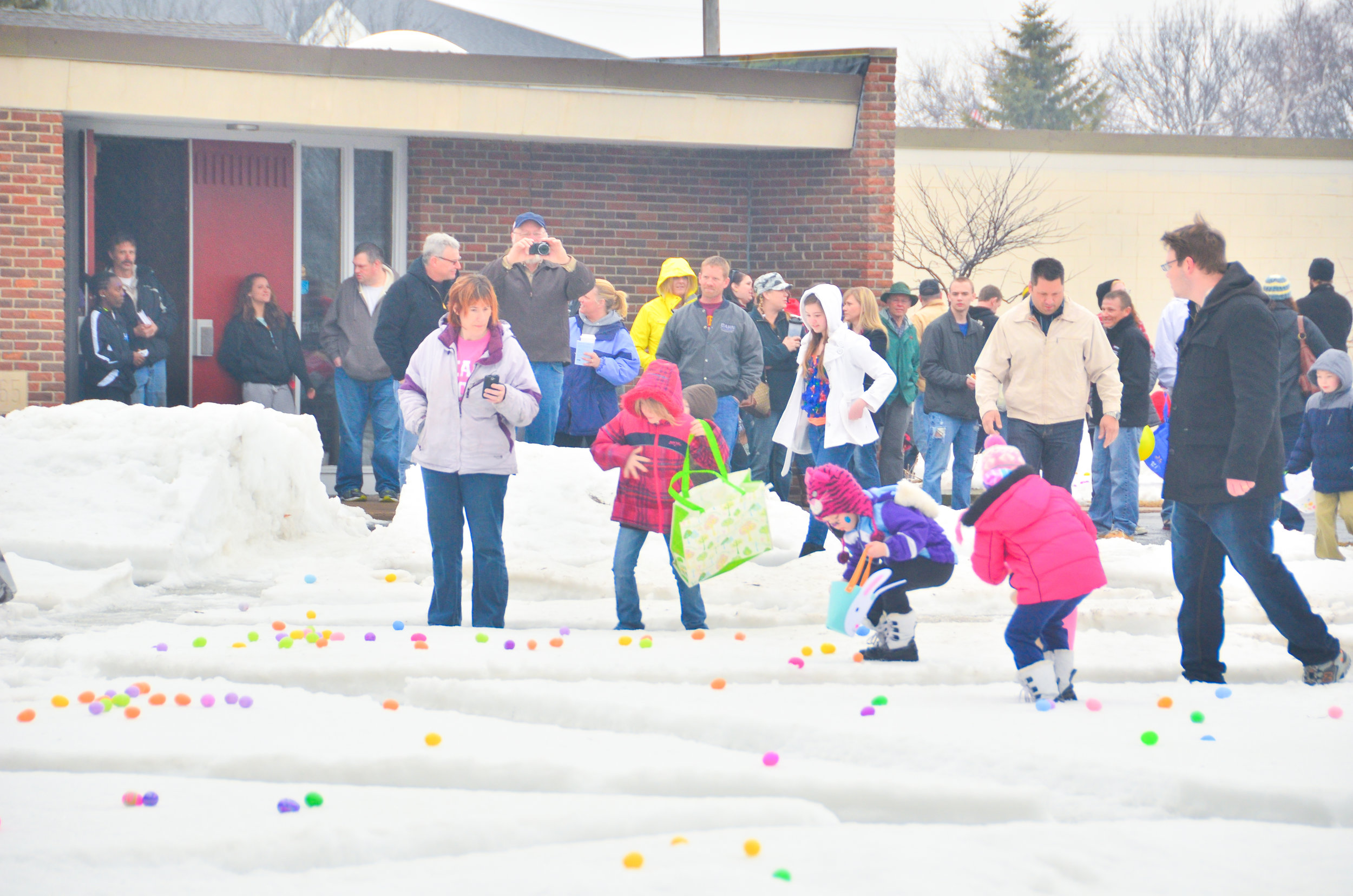 Snowy Easter Egg Hunt