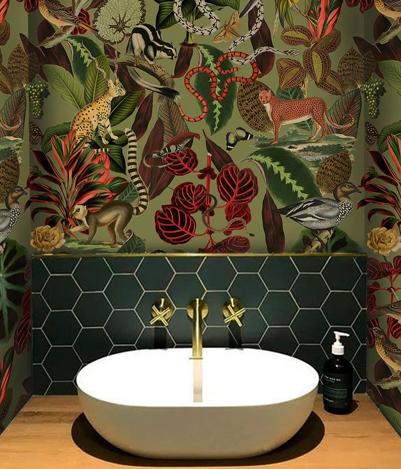 ✨ Powder rooms as portals. Muzaluci&rsquo;s surrealist wall fabrics turn even the smallest spaces into stories. 

Let us know your thoughts! Reach out to us if you&rsquo;d like to learn more about @muzaluci 🙌

#dreamydecor #dreamyinteriors #surreali