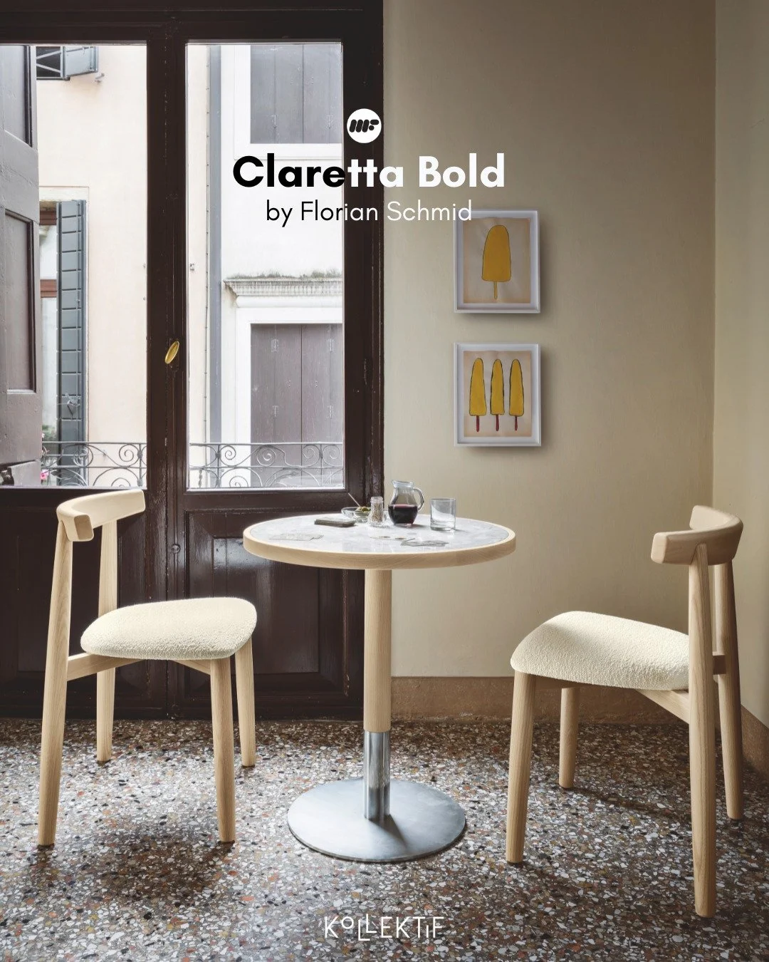 Crafted in solid ash and available in multiple finishes and fabrics, the Clarette Bold Chair by Miniforms is where simplicity meets pure elegance.