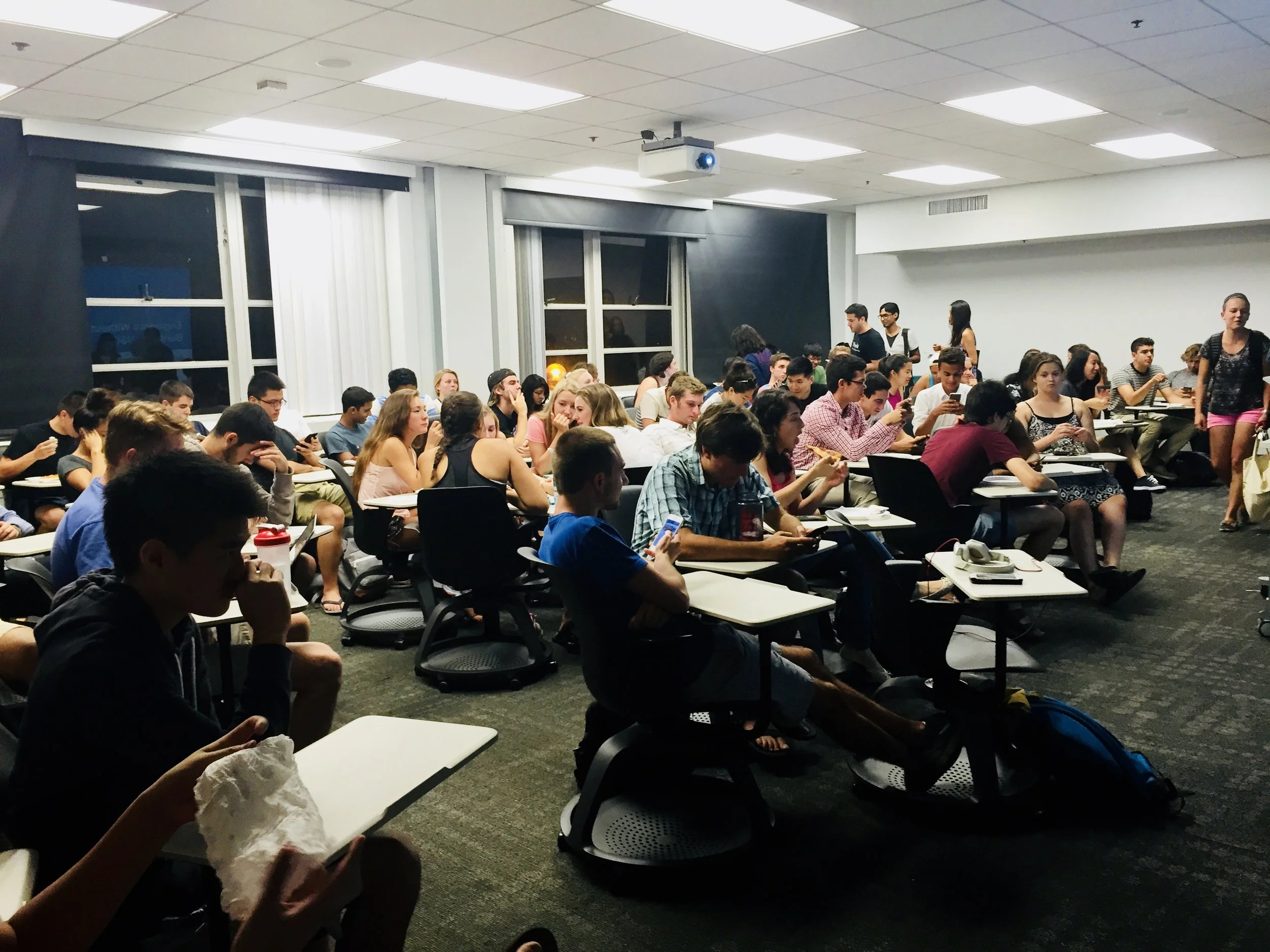 A club general meeting on campus.