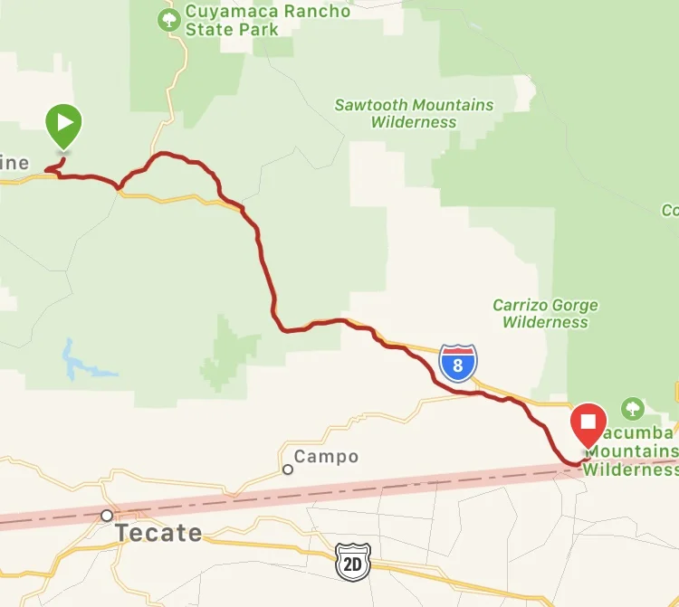 Our route for the day