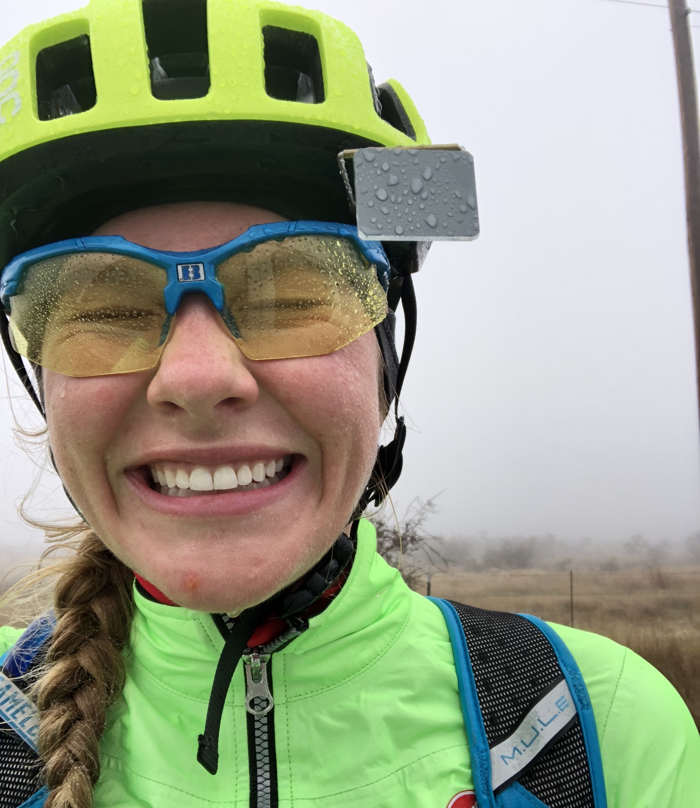 It was a little wet outside.