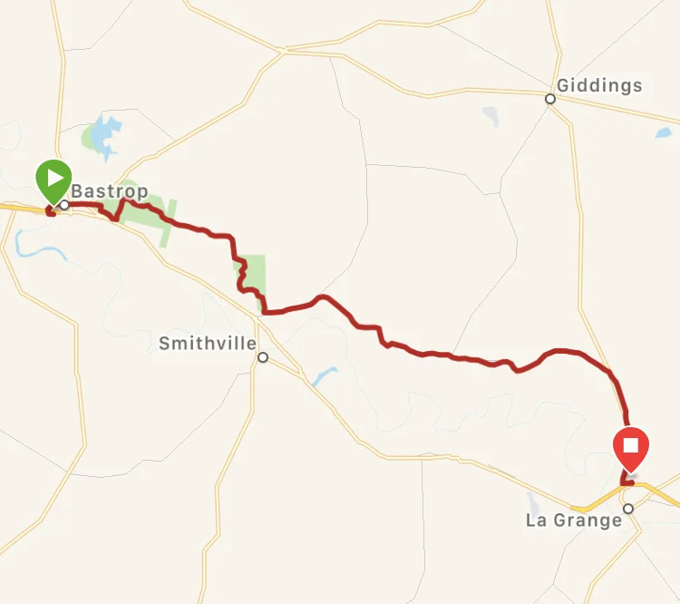 Our route for the day.